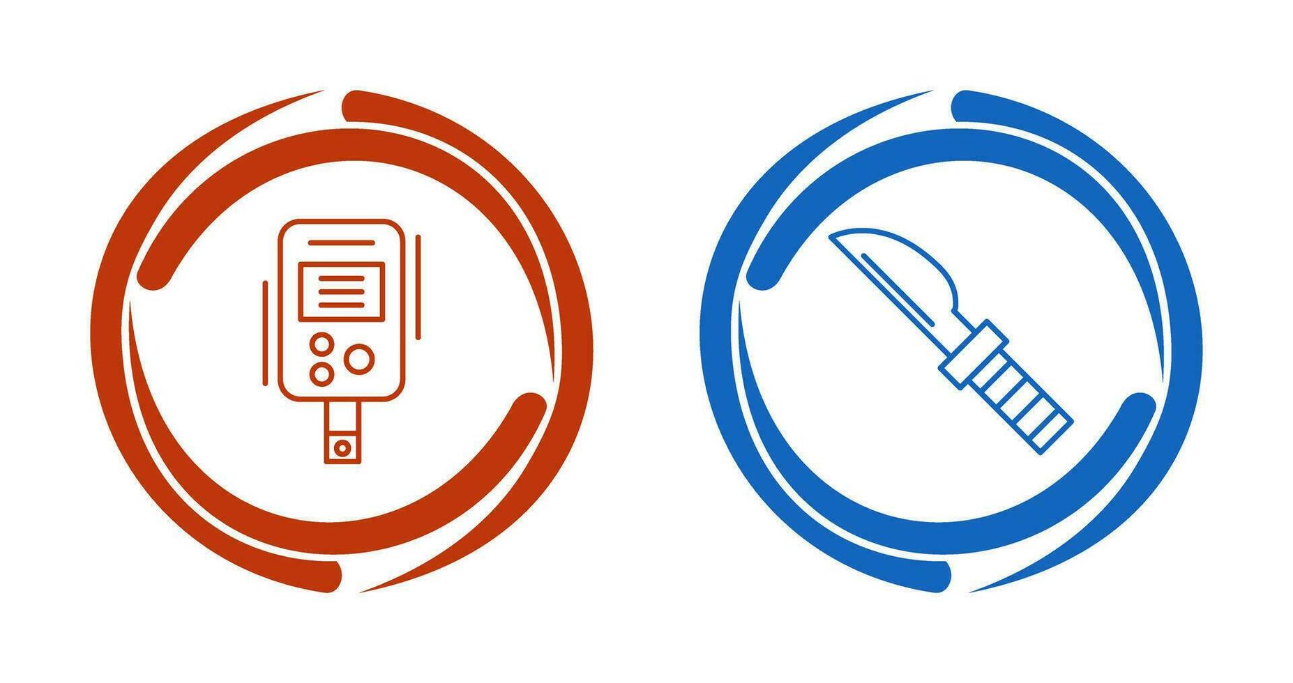 Diabetes Test and Knife Icon vector