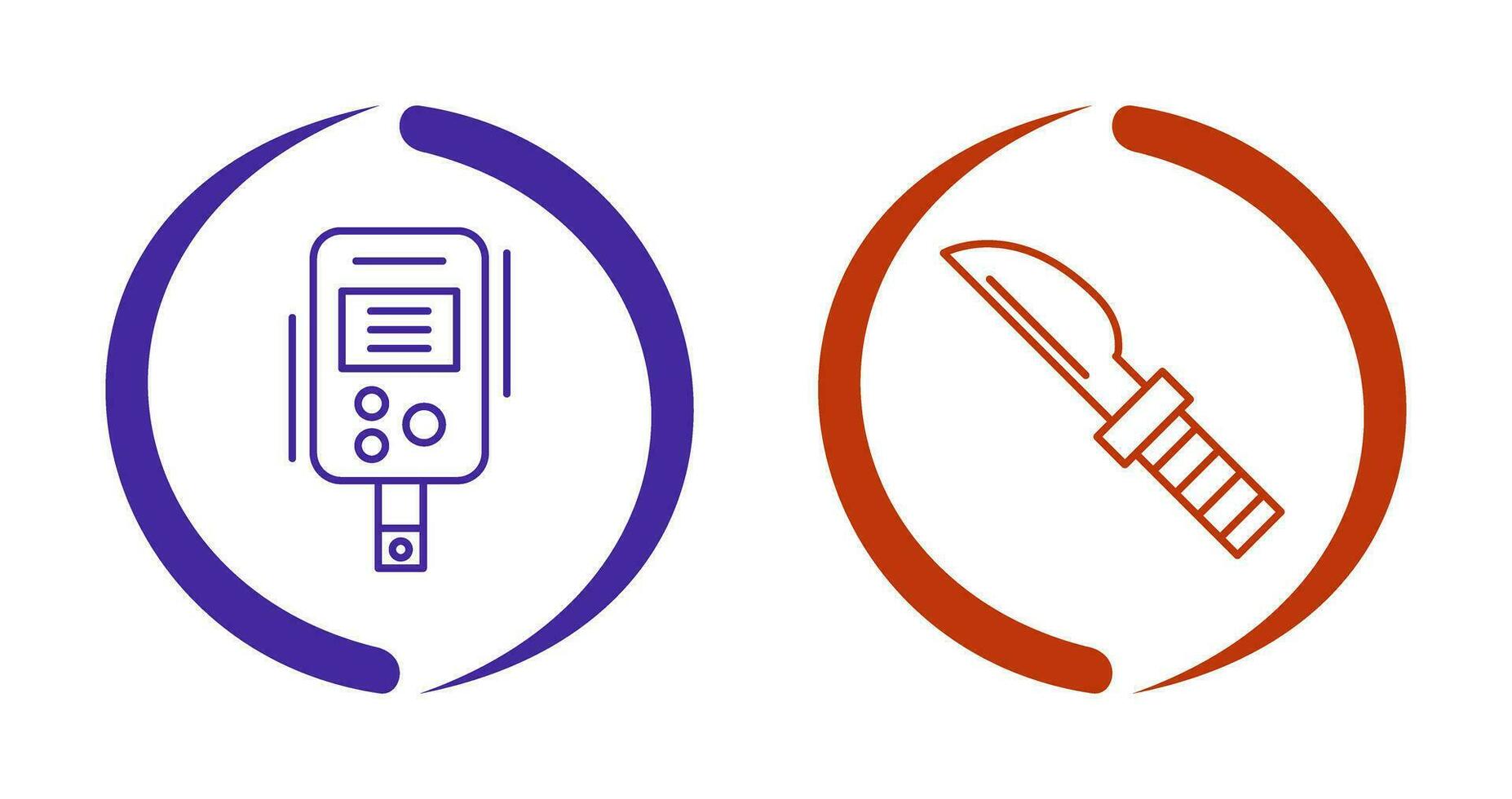 Diabetes Test and Knife Icon vector