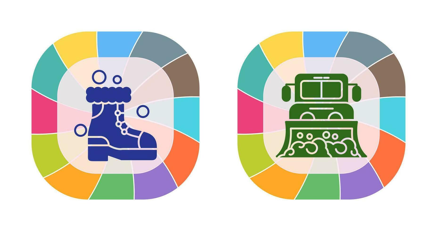 Snowshoes and Truck Icon vector