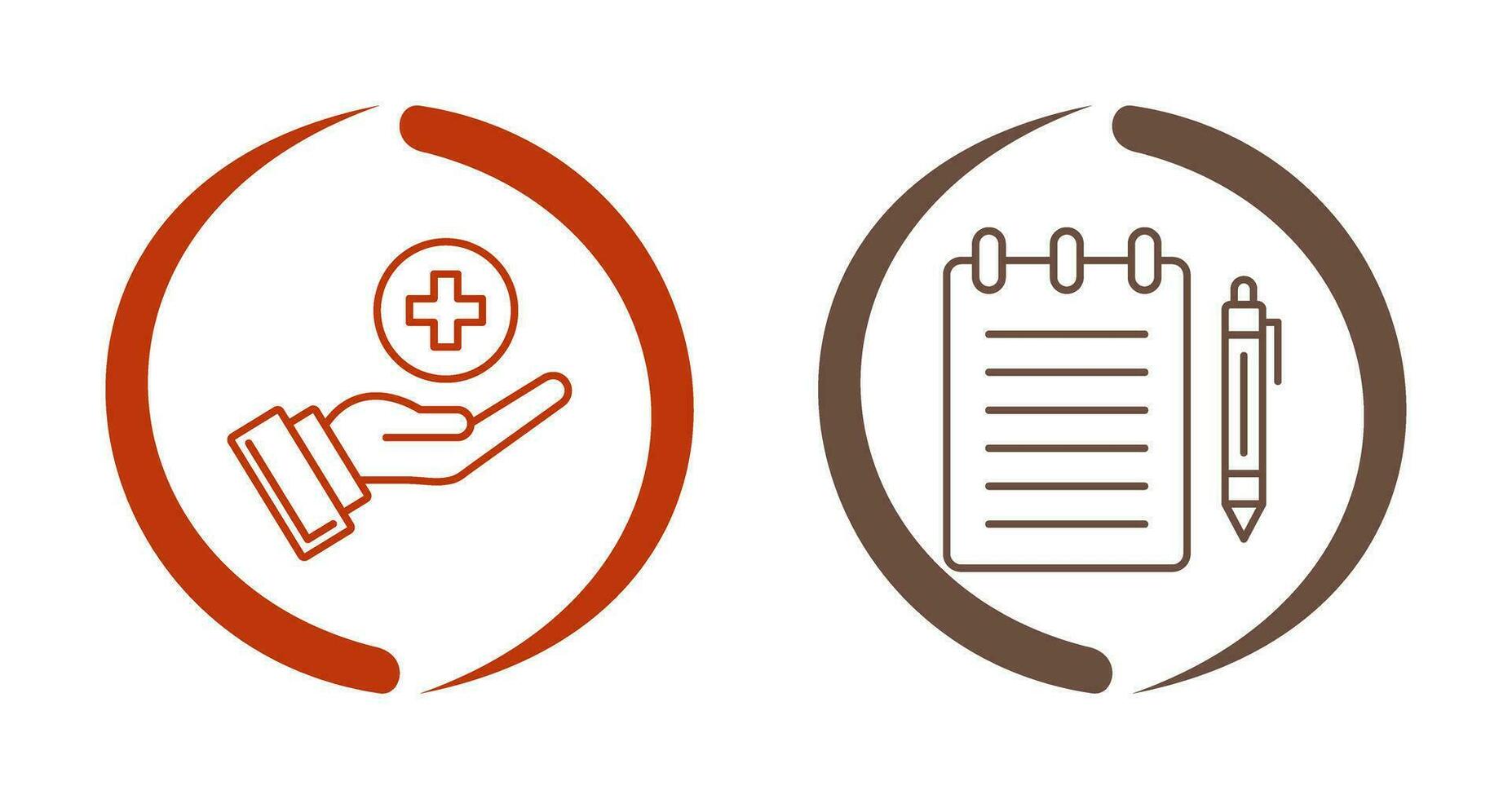 Care and Notepad Icon vector