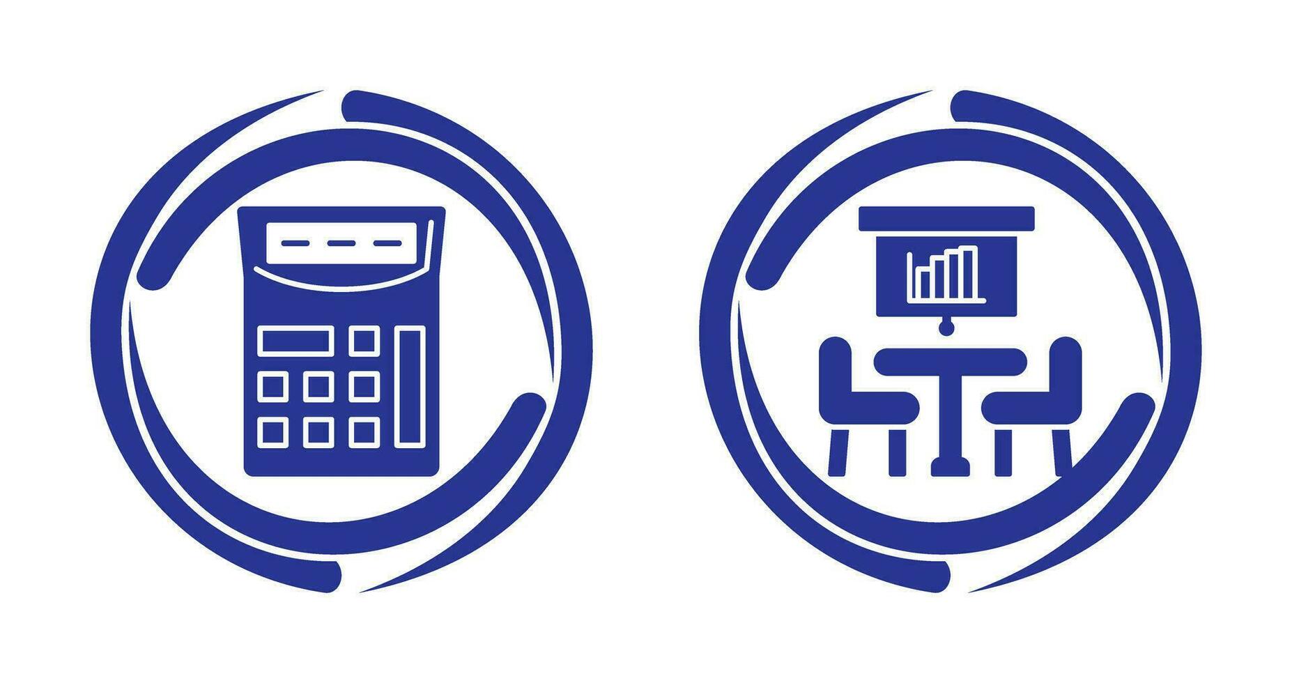 Calculator and meeting Icon vector