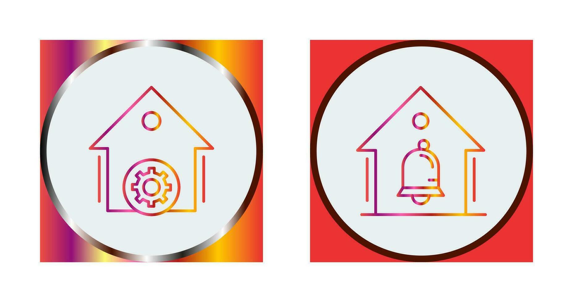 Settings and Alert Icon vector