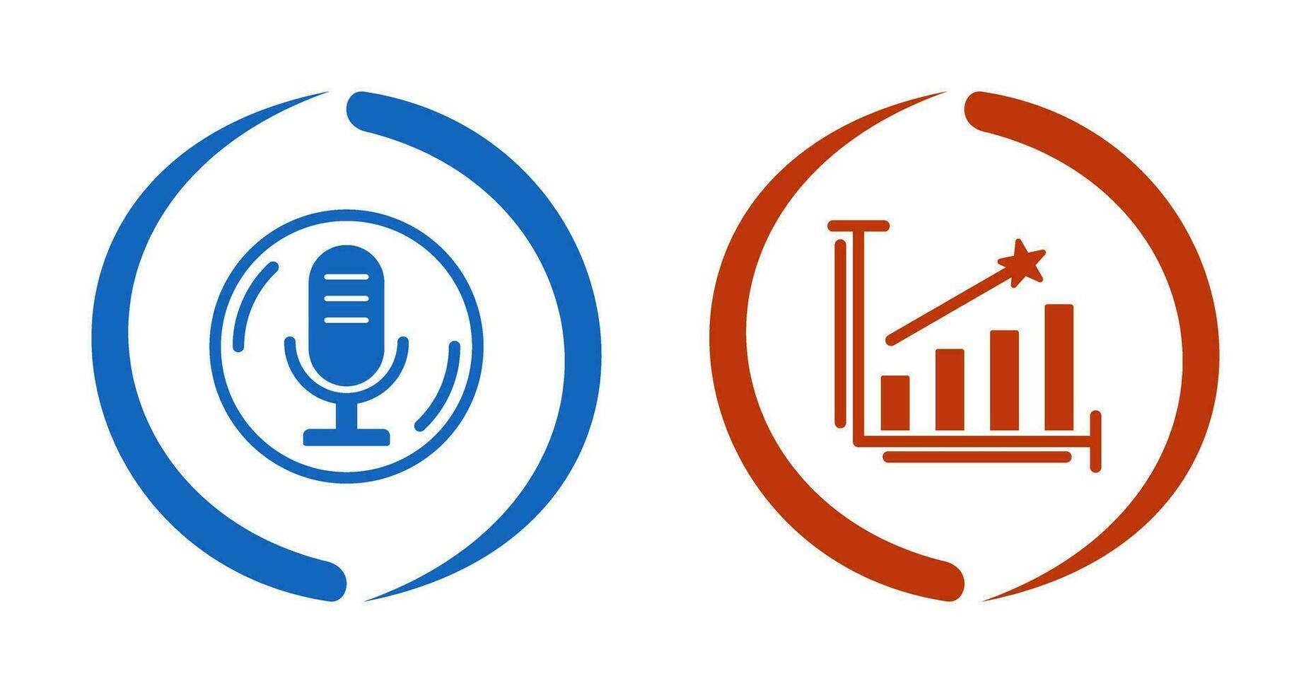 Microphone and Line Bars Icon vector