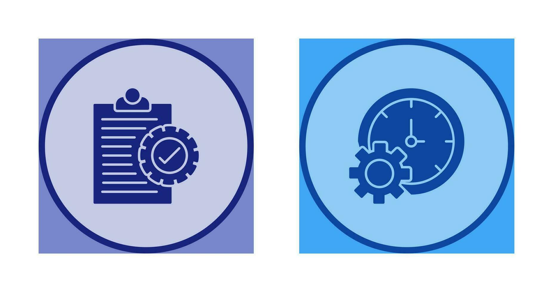 Check List and Time Setting Icon vector