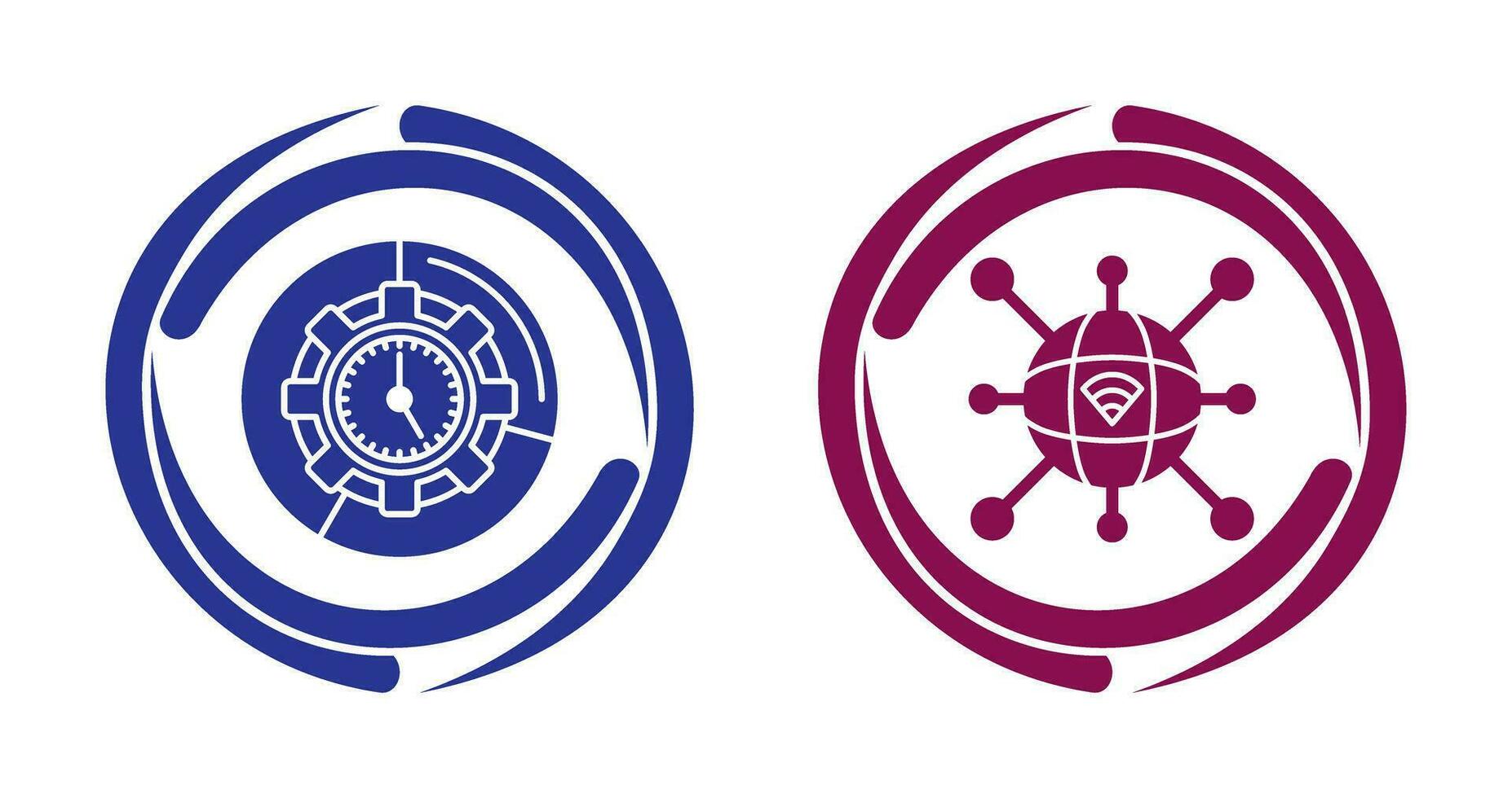 Time Management and Internet Icon vector