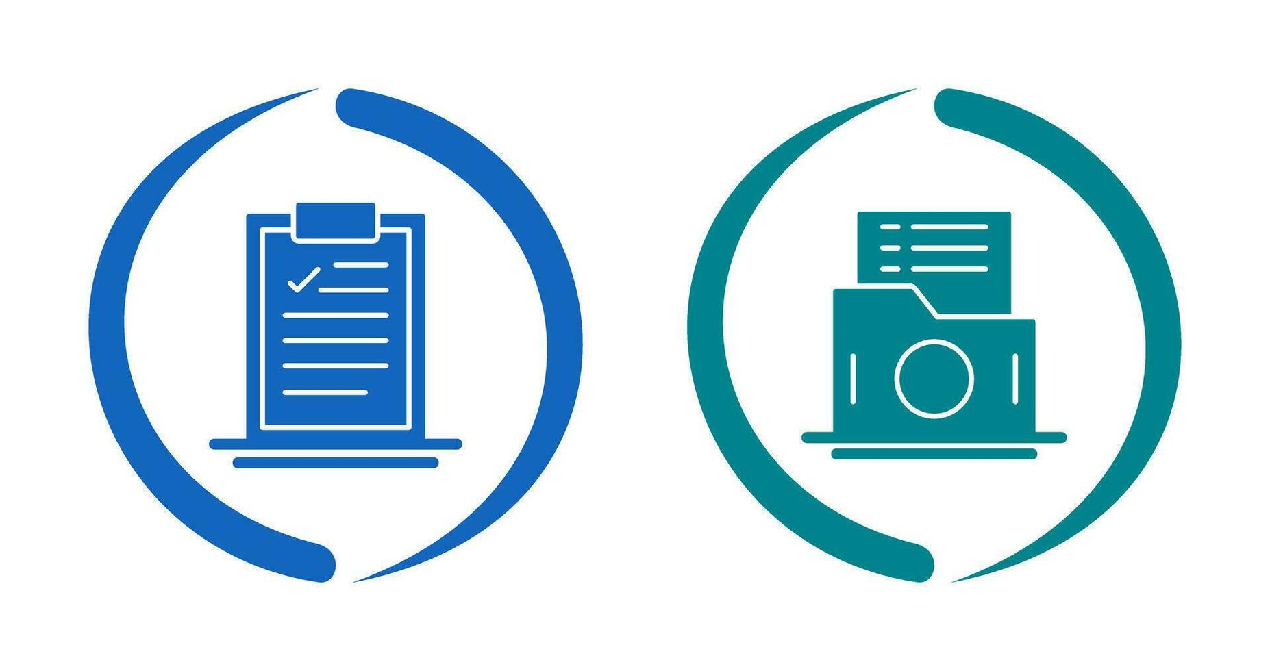 Clipboard and List Folder Icon vector