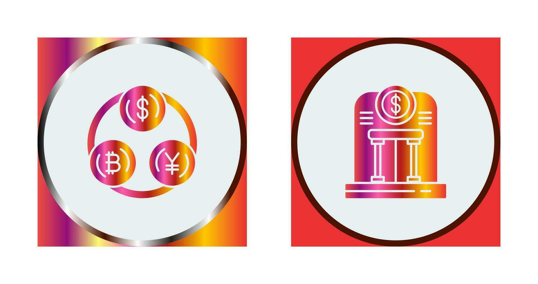 Currency Exchange and Bank Icon vector