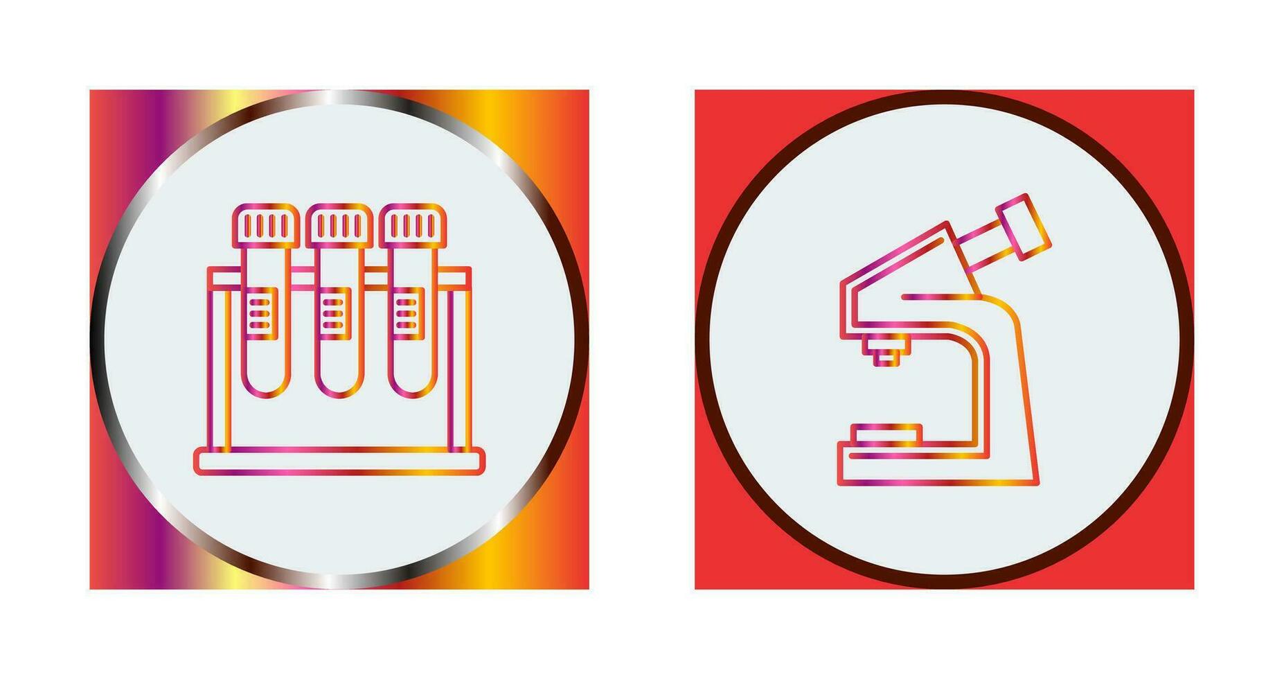 Test Tube and Microscope Icon vector
