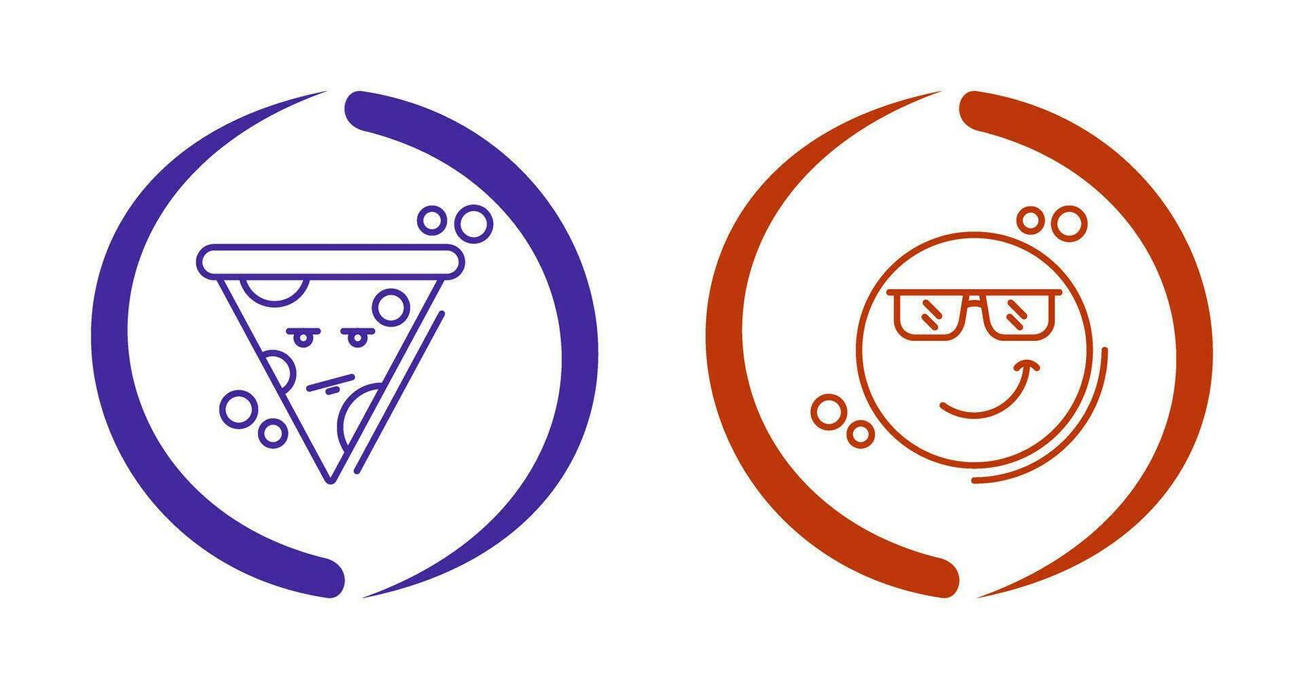 Pizza and Cool Icon vector