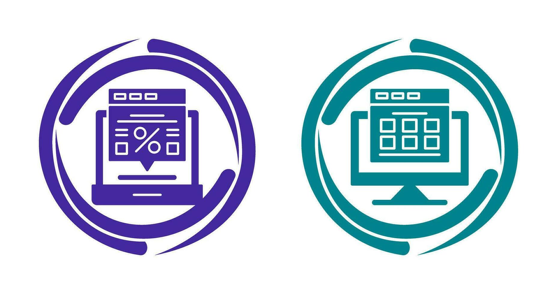 Online Discount and Select Product Icon vector