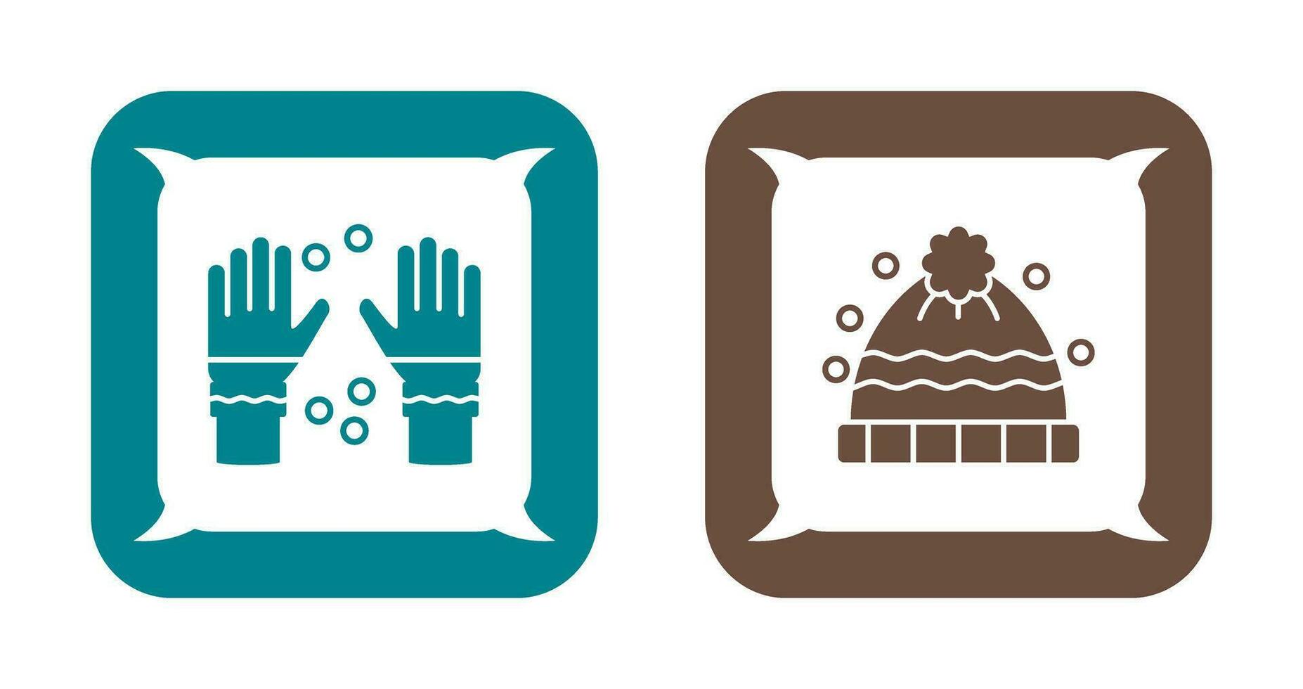 Winter Gloves and Winter Hat Icon vector