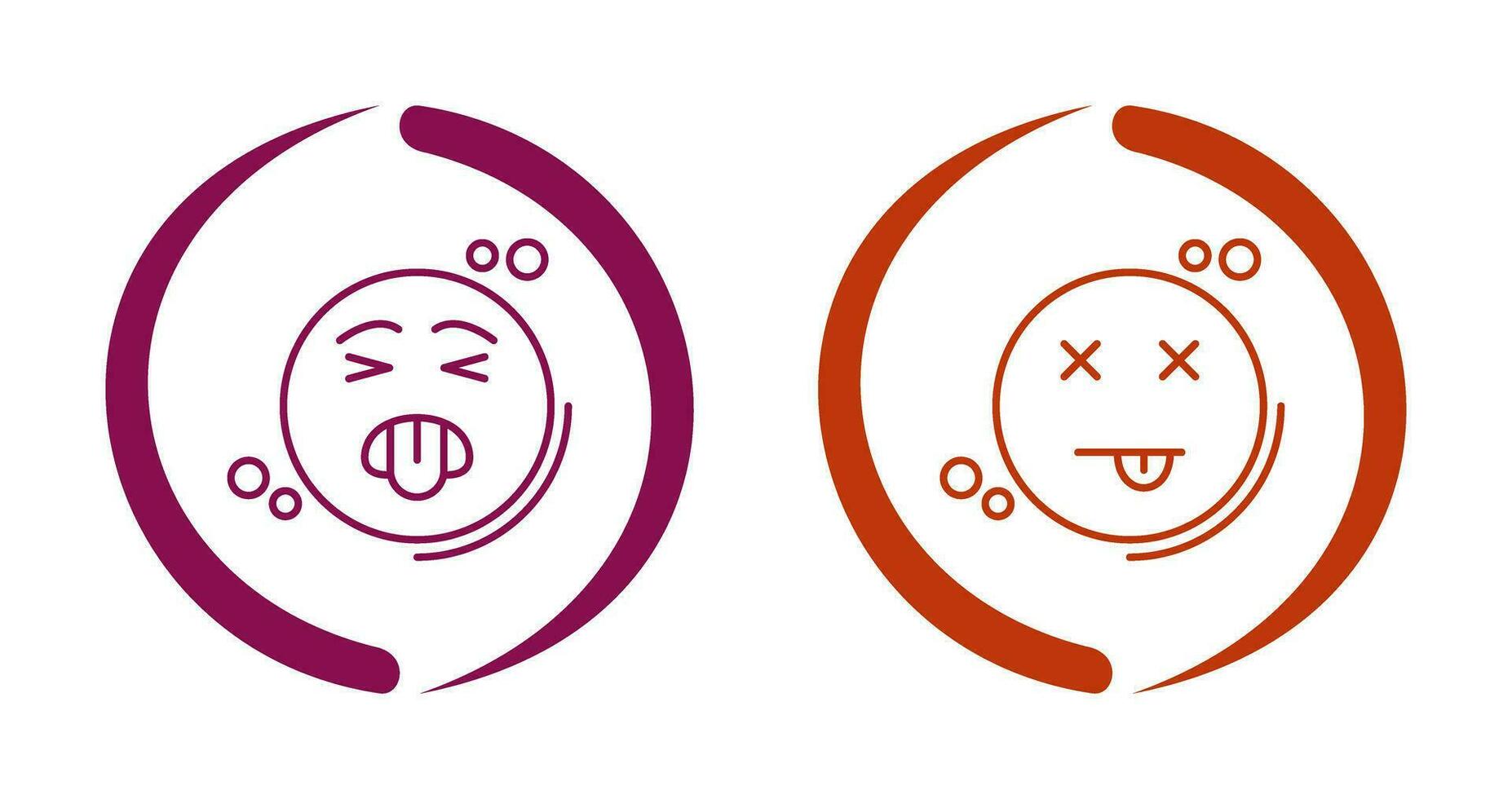 Disgusted and Dead Icon vector