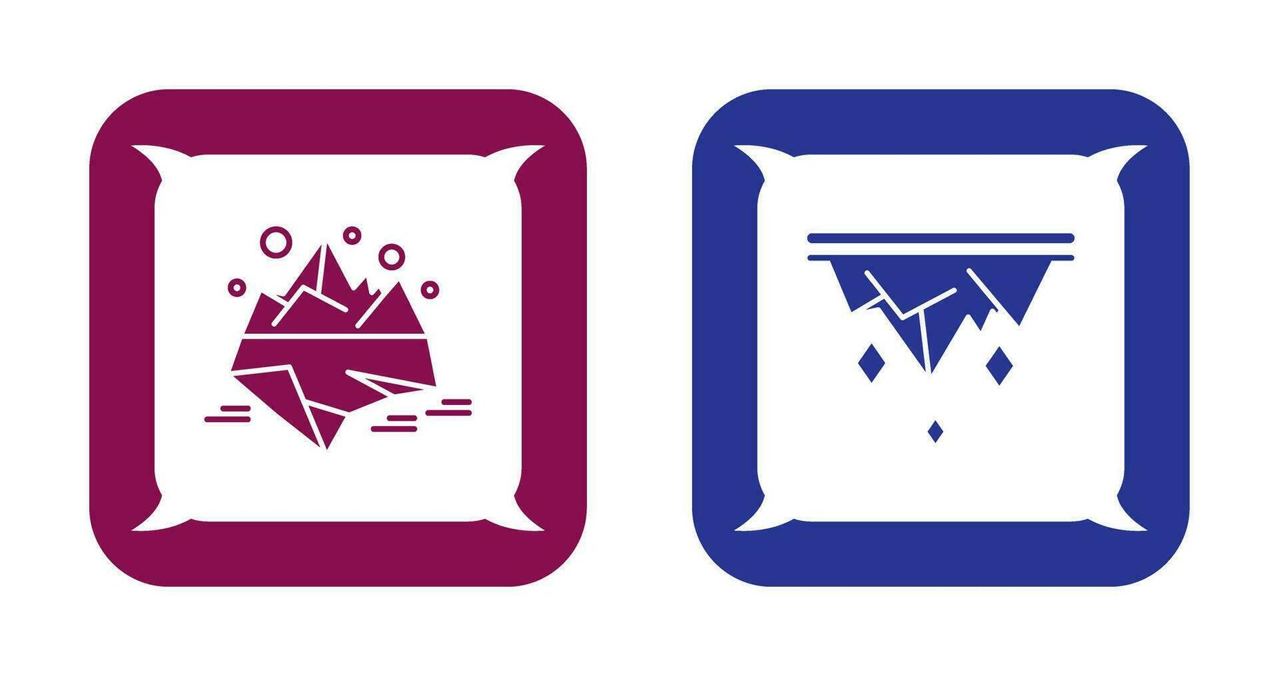 Iceberg and Icicle Icon vector