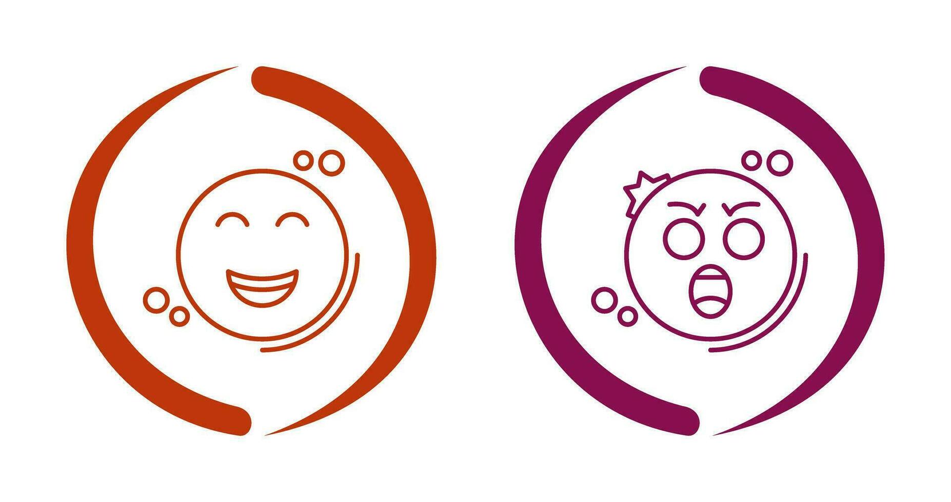 Shock and Happy Icon vector