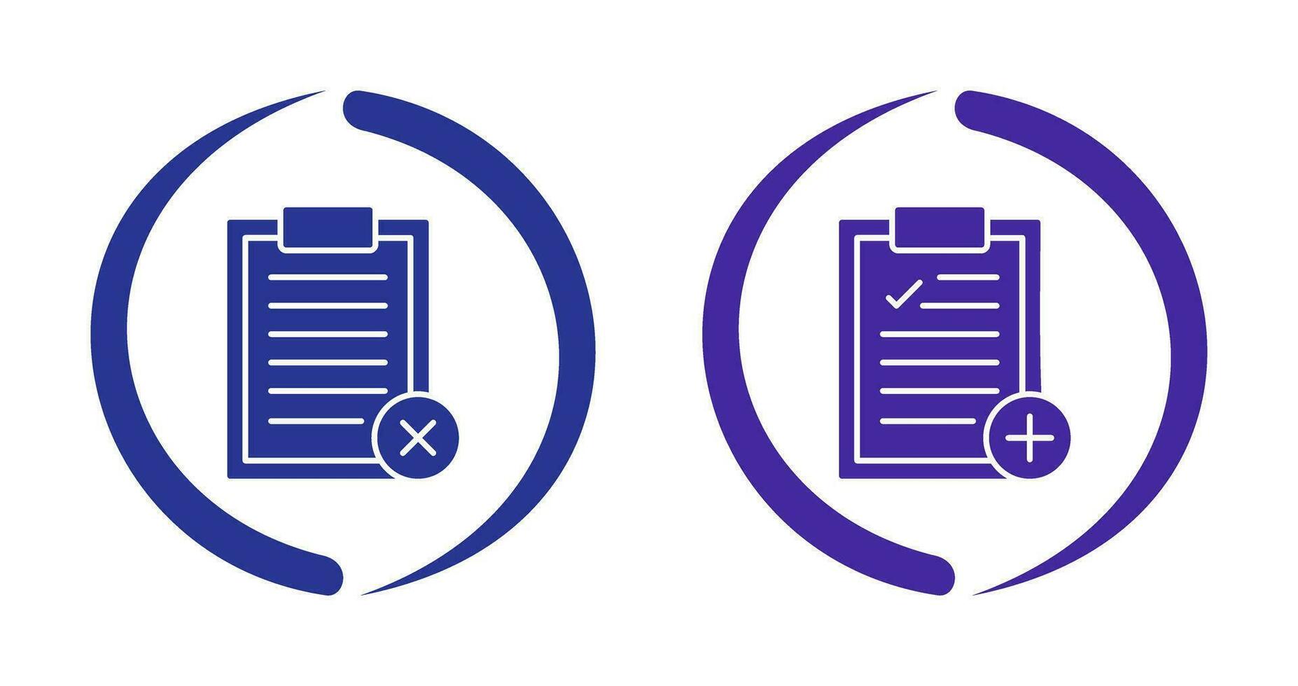 Rejected and Add Icon vector