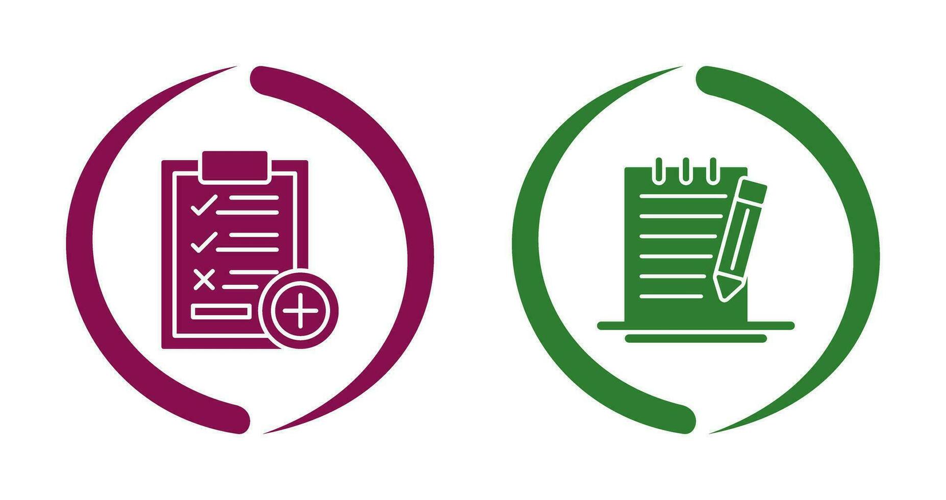 Medical Examination List and Check Up List Icon vector
