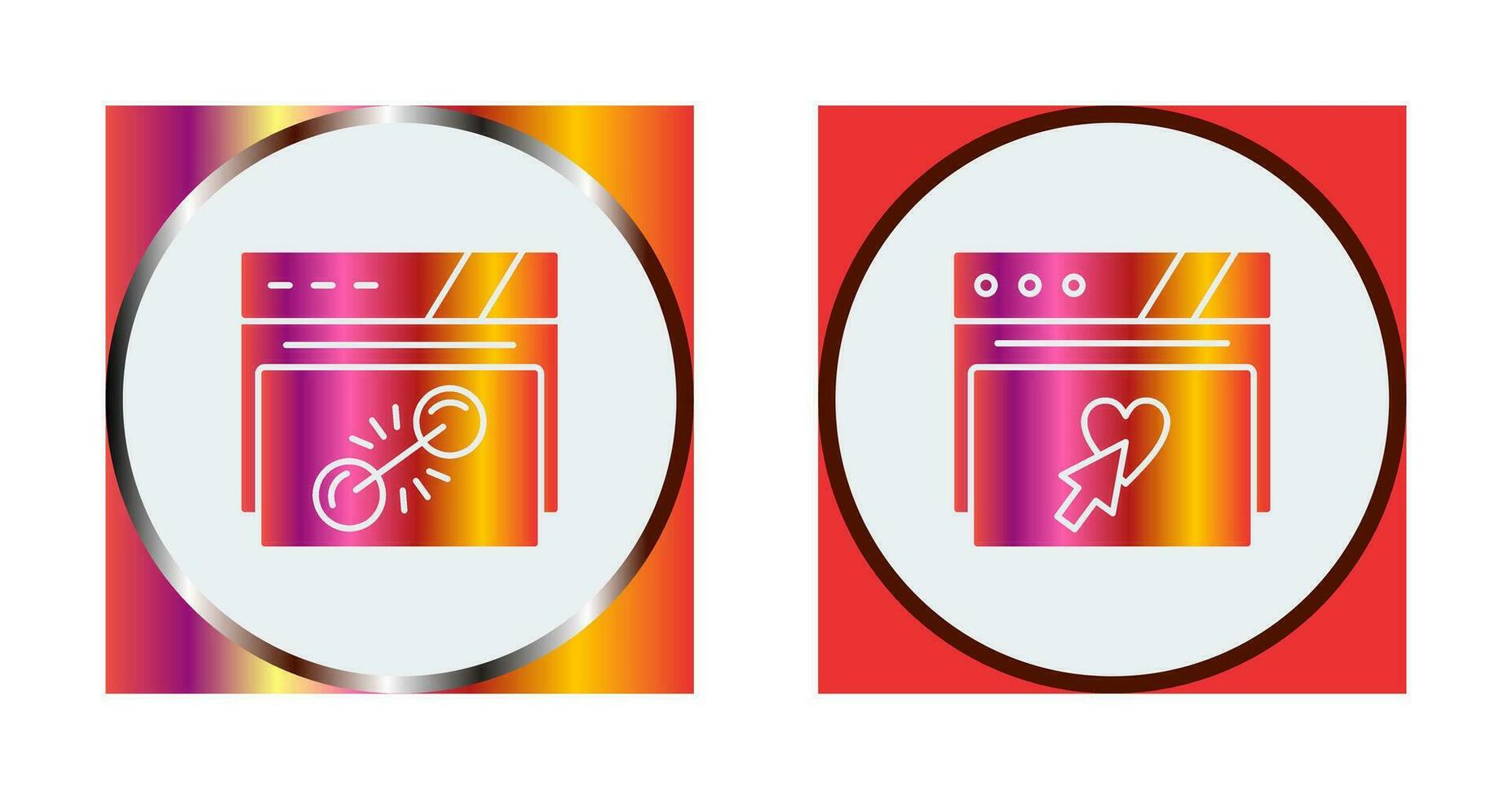 Link and Cursor Icon vector
