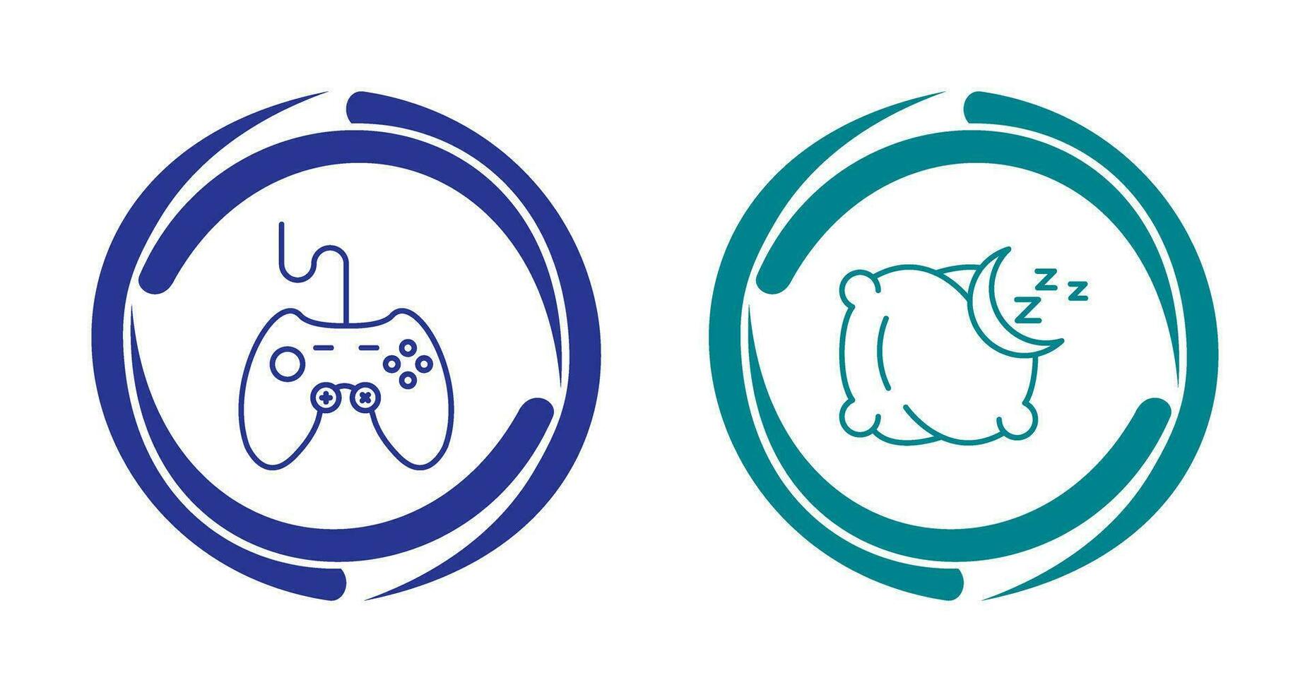 joystick and Pillow Icon vector