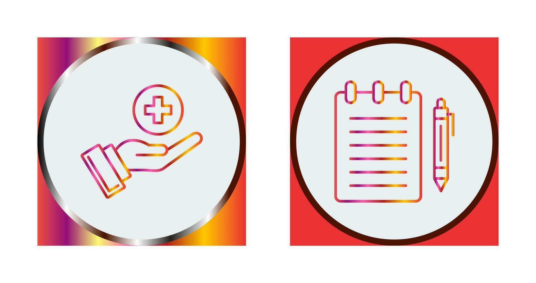 Care and Notepad Icon vector