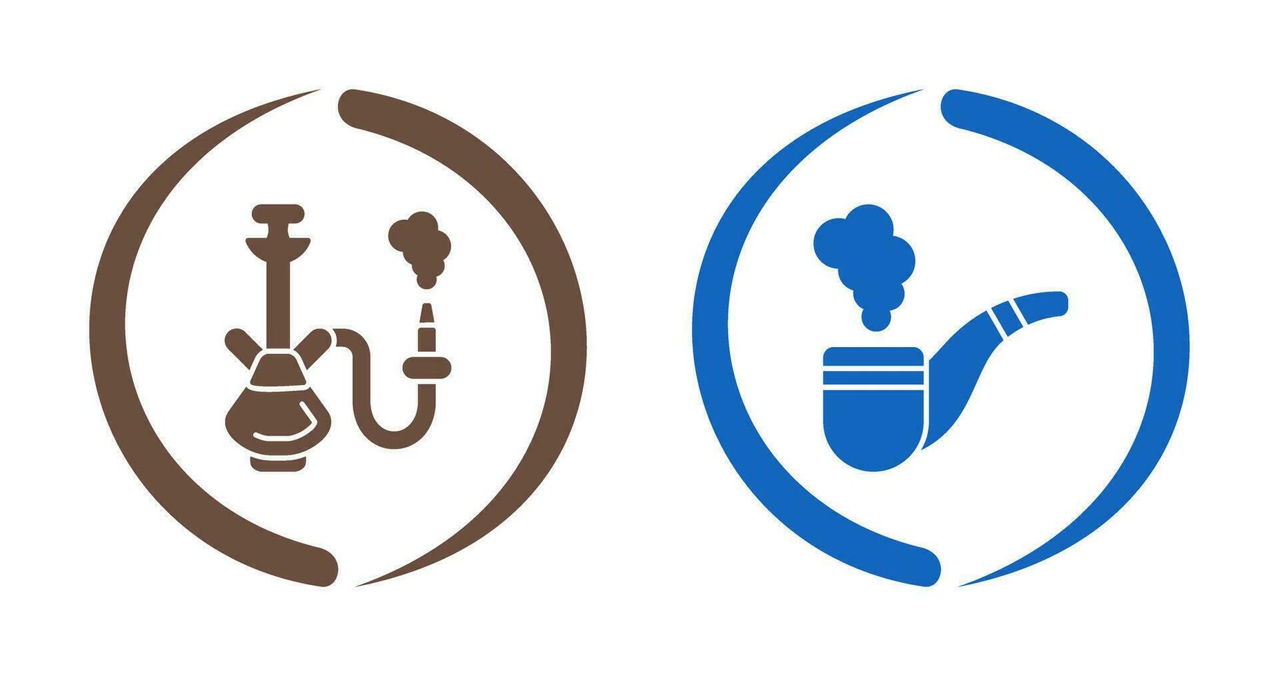 Hookah and Smoke Pipe Icon vector
