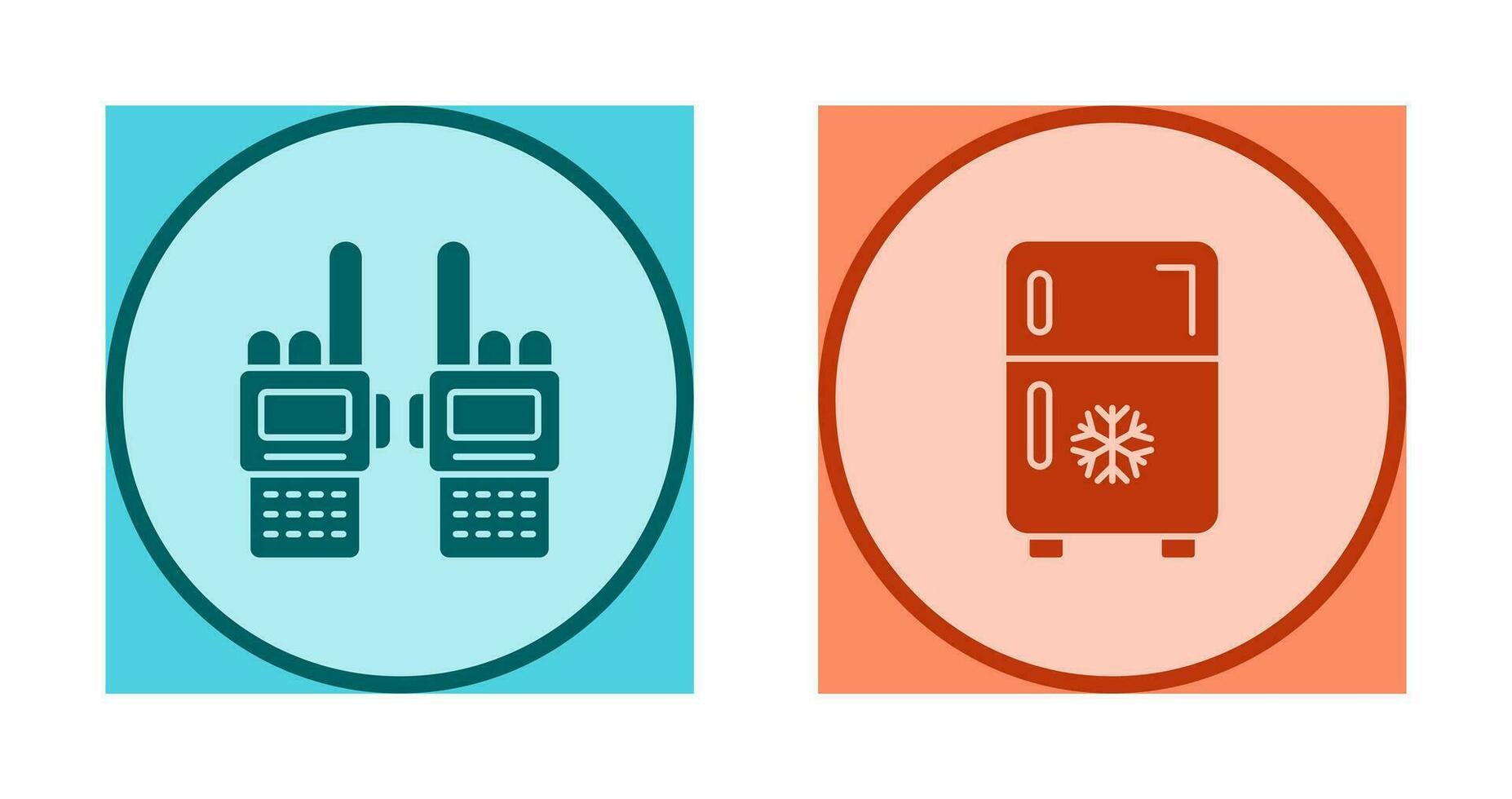 Walkie Talkie and Fridge Icon vector