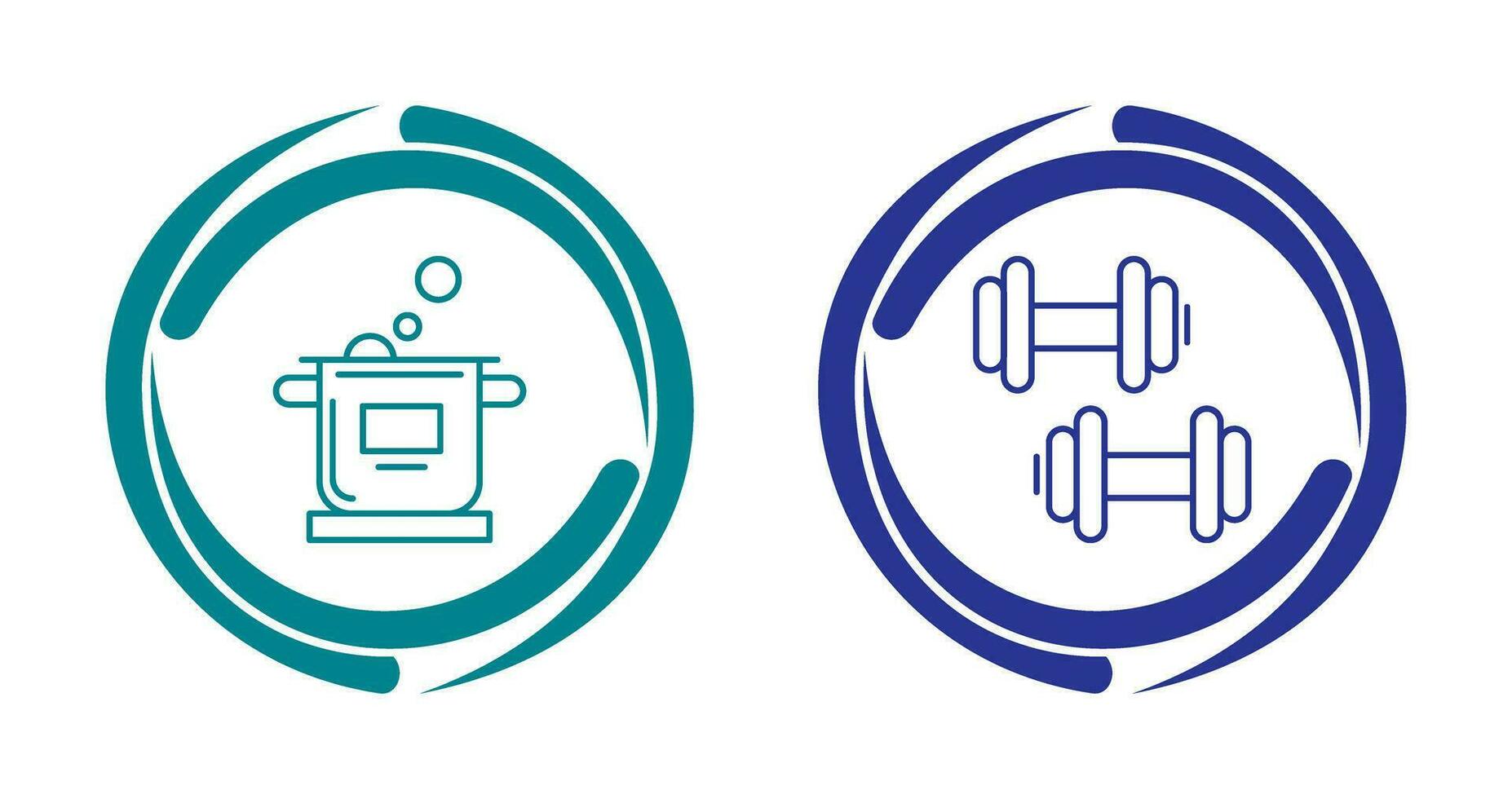 Cooking and Exercise Icon vector