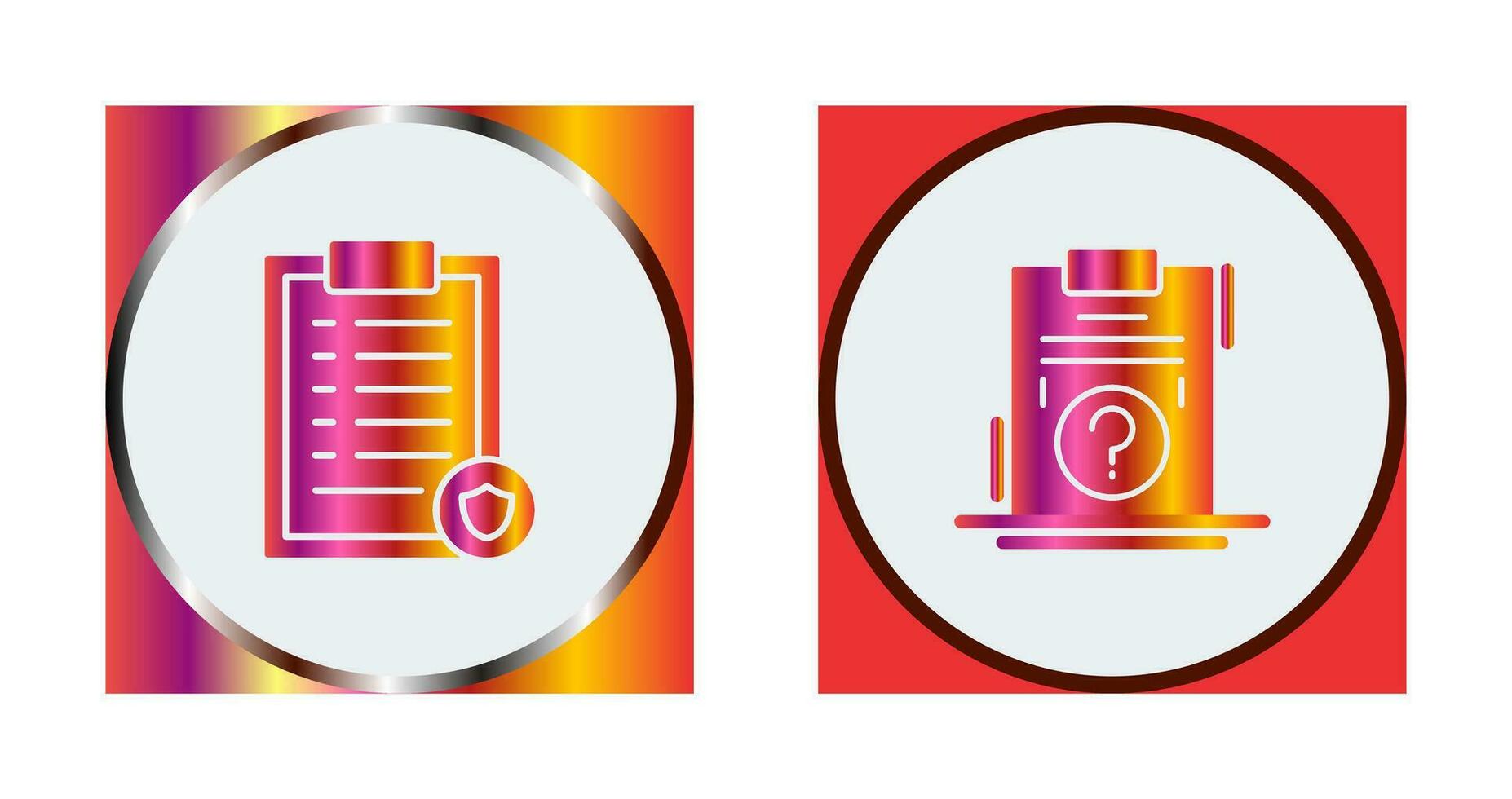 List Protection and Question Icon vector