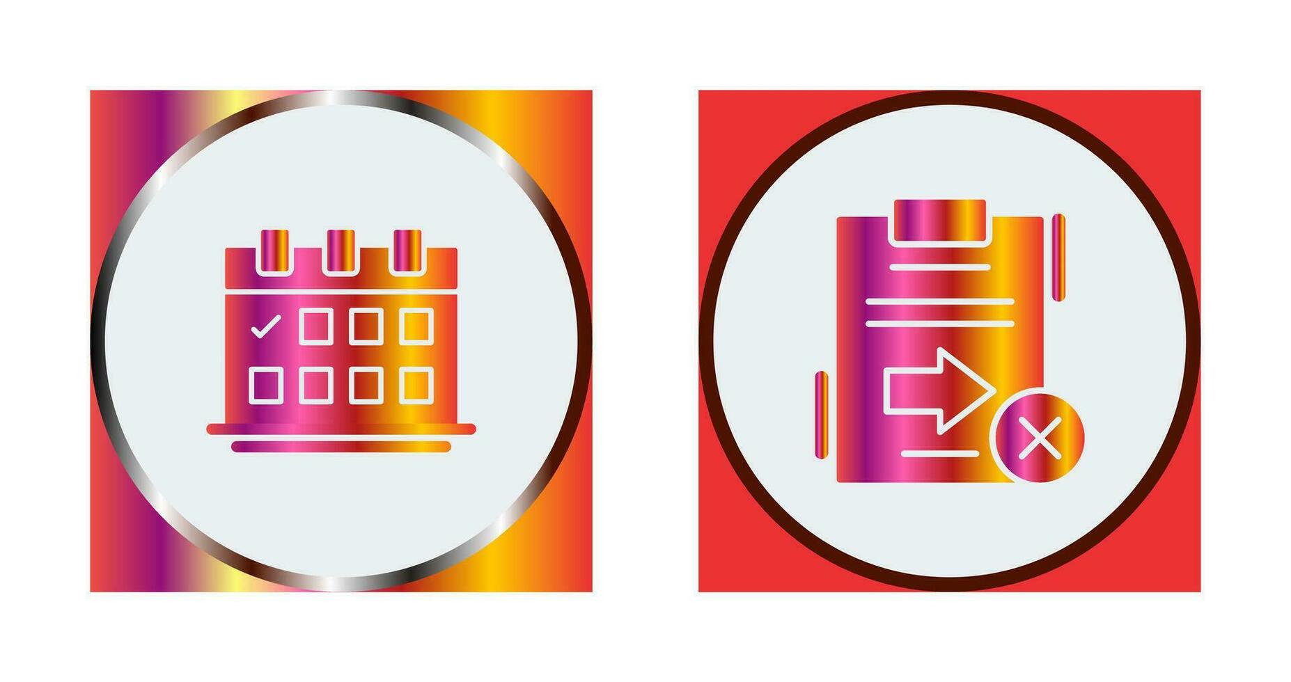 Send Failed and Calender Icon vector