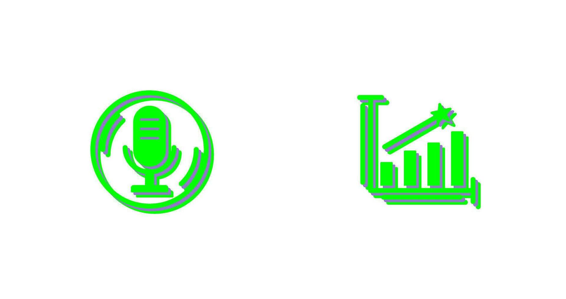 Microphone and Line Bars Icon vector