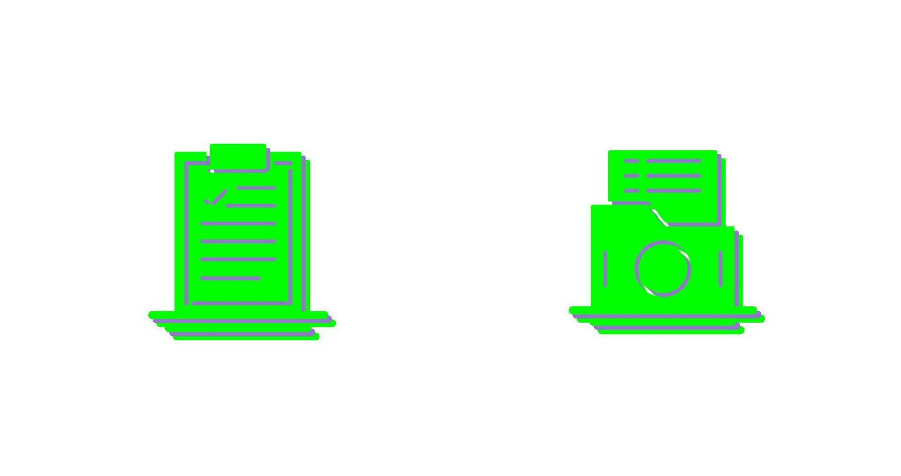 Clipboard and List Folder Icon vector