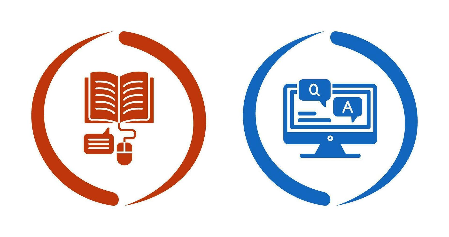 Online Learning and Faq Icon vector