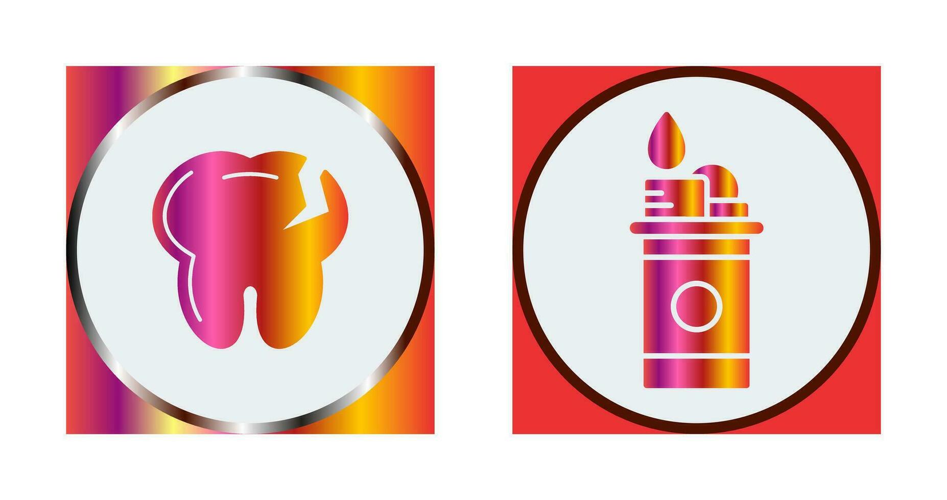 Tooth and Lighter Icon vector