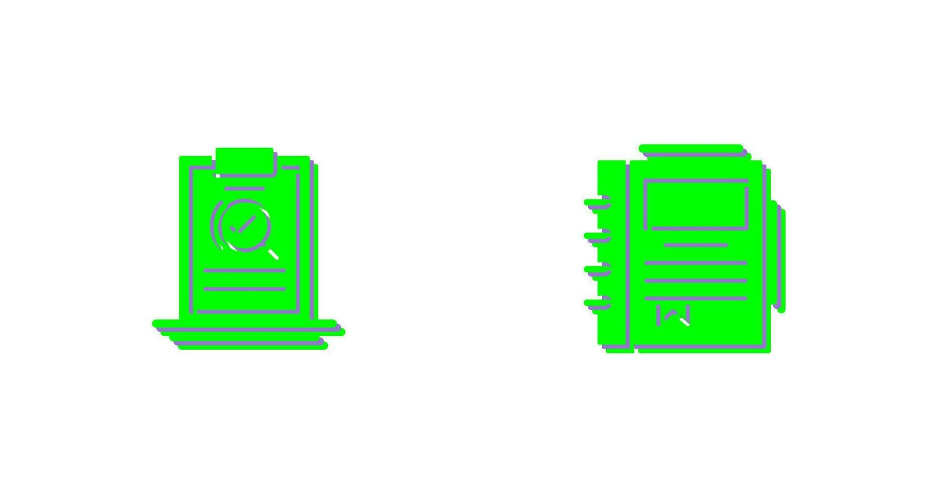 Search and Spring Notebook Icon vector