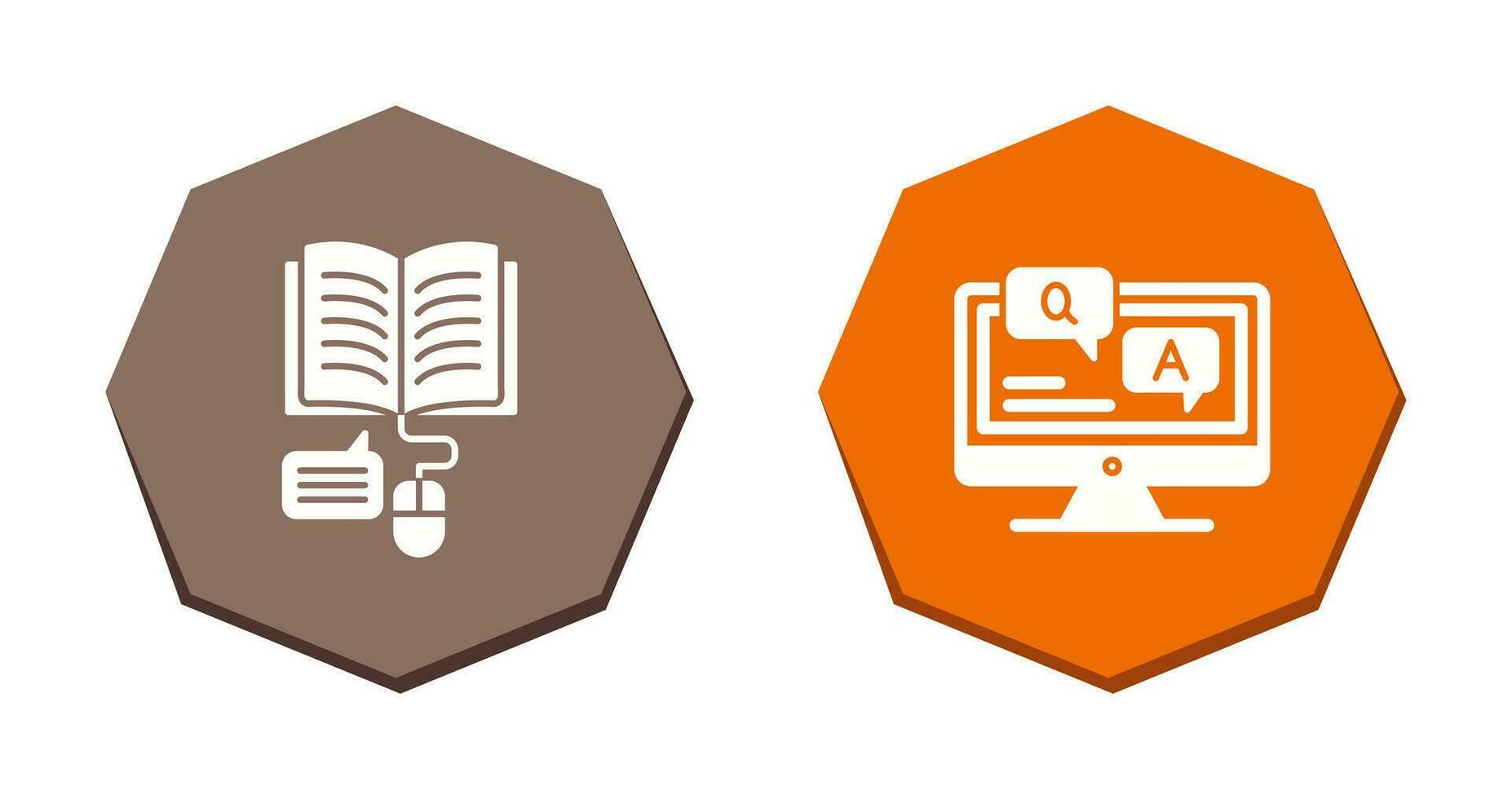 Online Learning and Faq Icon vector