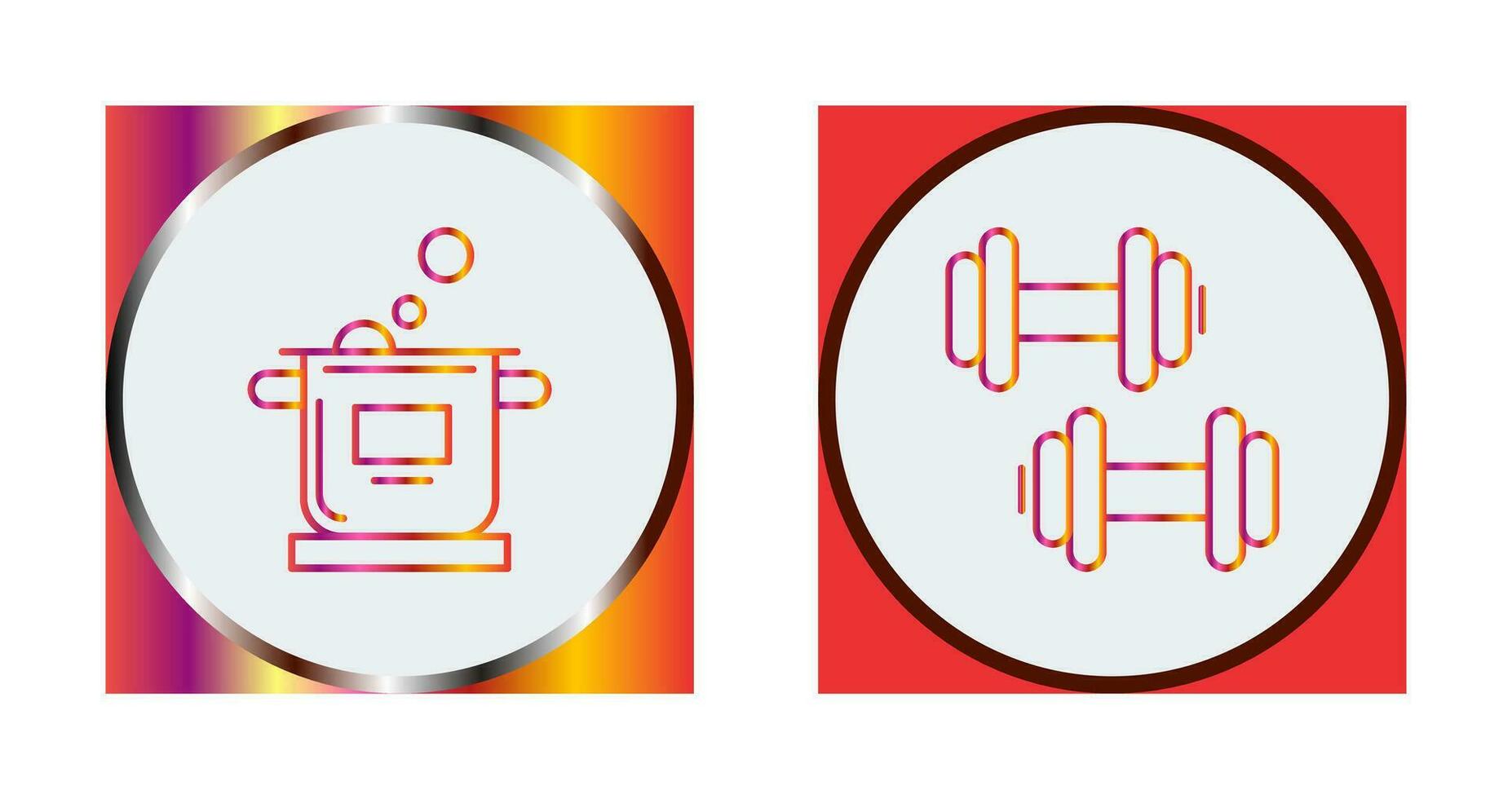 Cooking and Exercise Icon vector