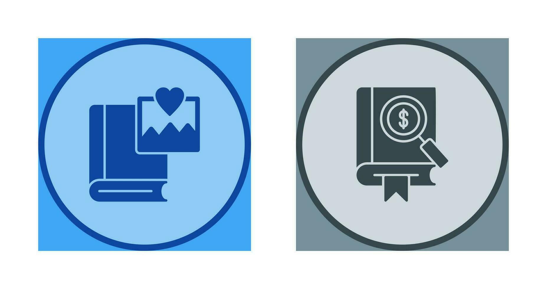 Pictures and Search Icon vector