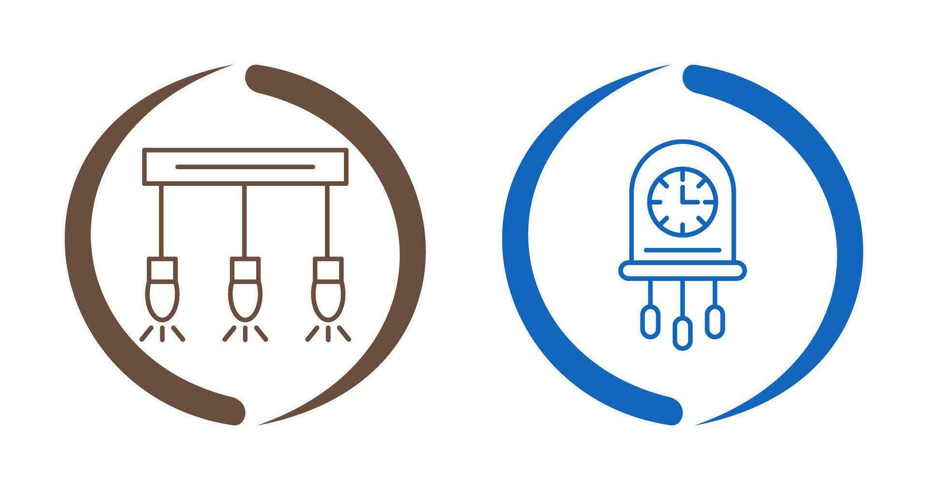 Light and Clock Icon vector