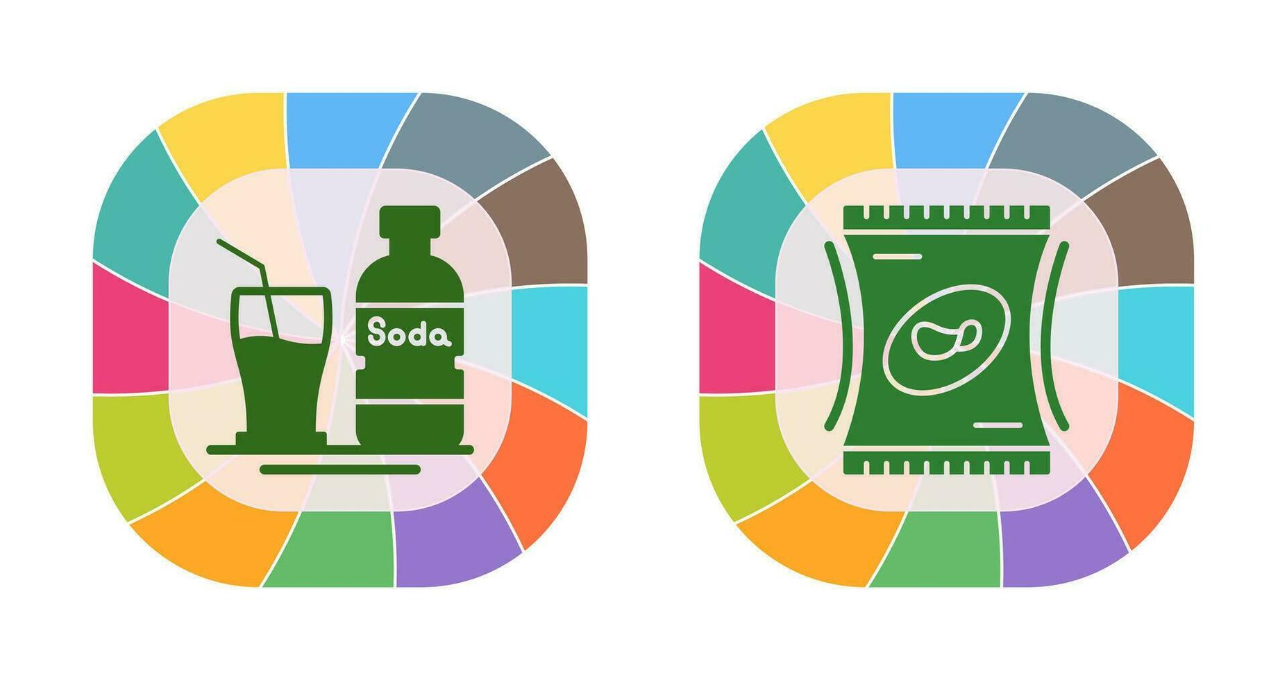 Soda and Snack Icon vector