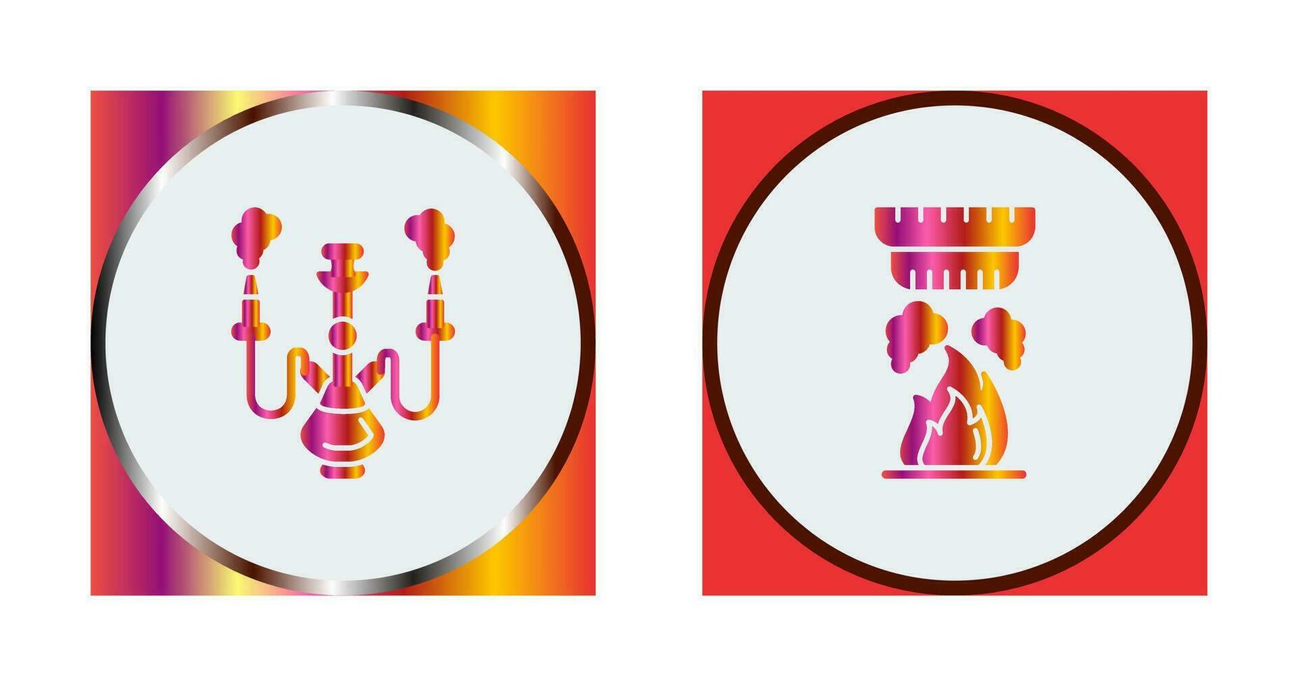 Shisha and Smoke Detector Icon vector