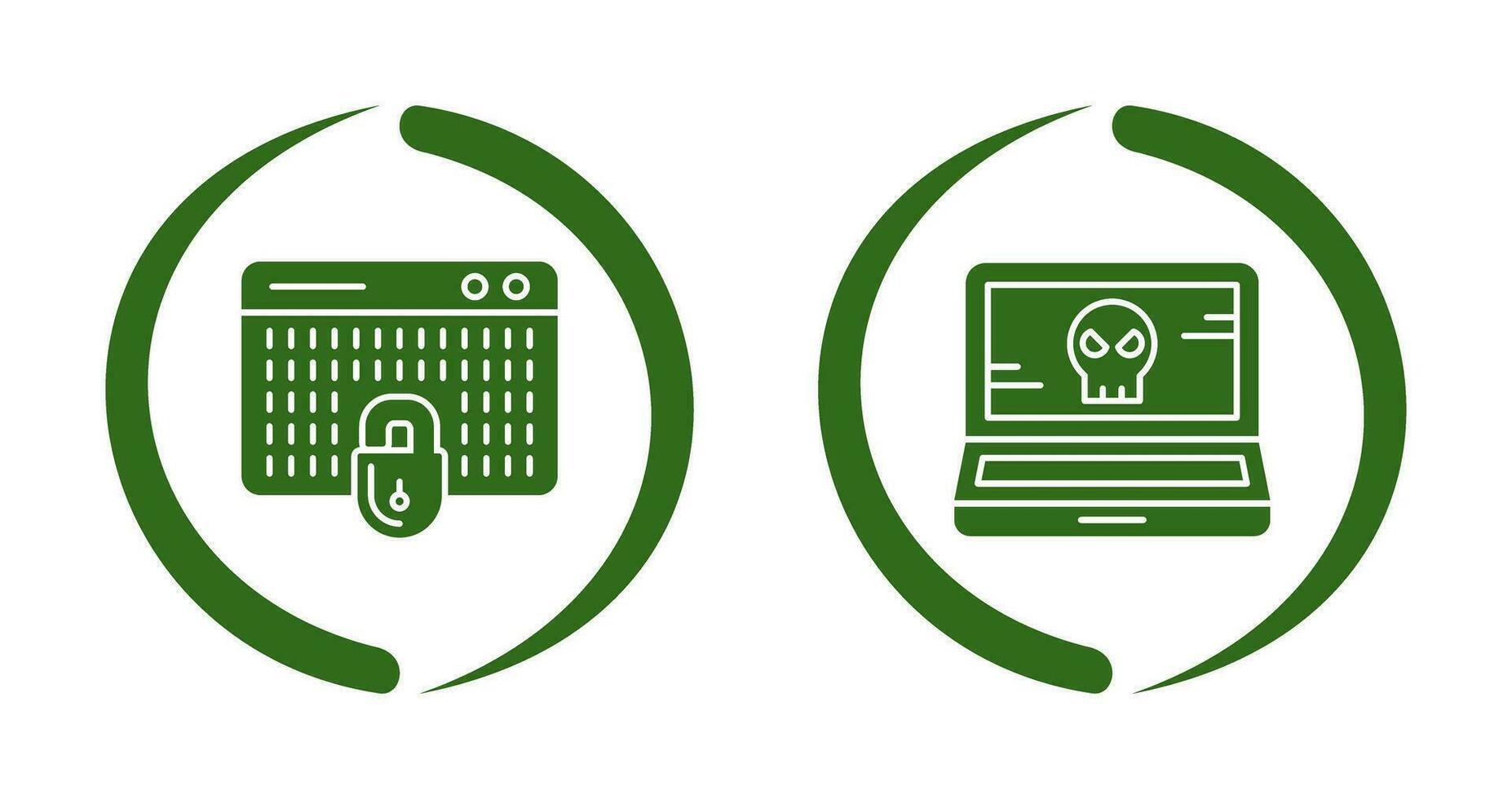 Hacking and Laptop Icon vector
