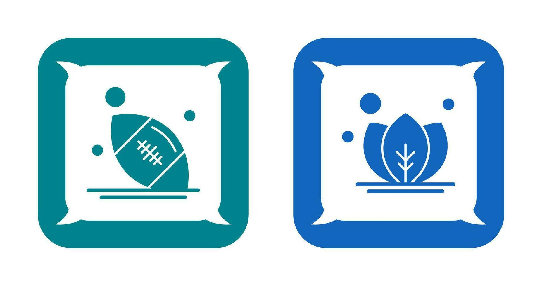Rugby and Leaf Icon vector