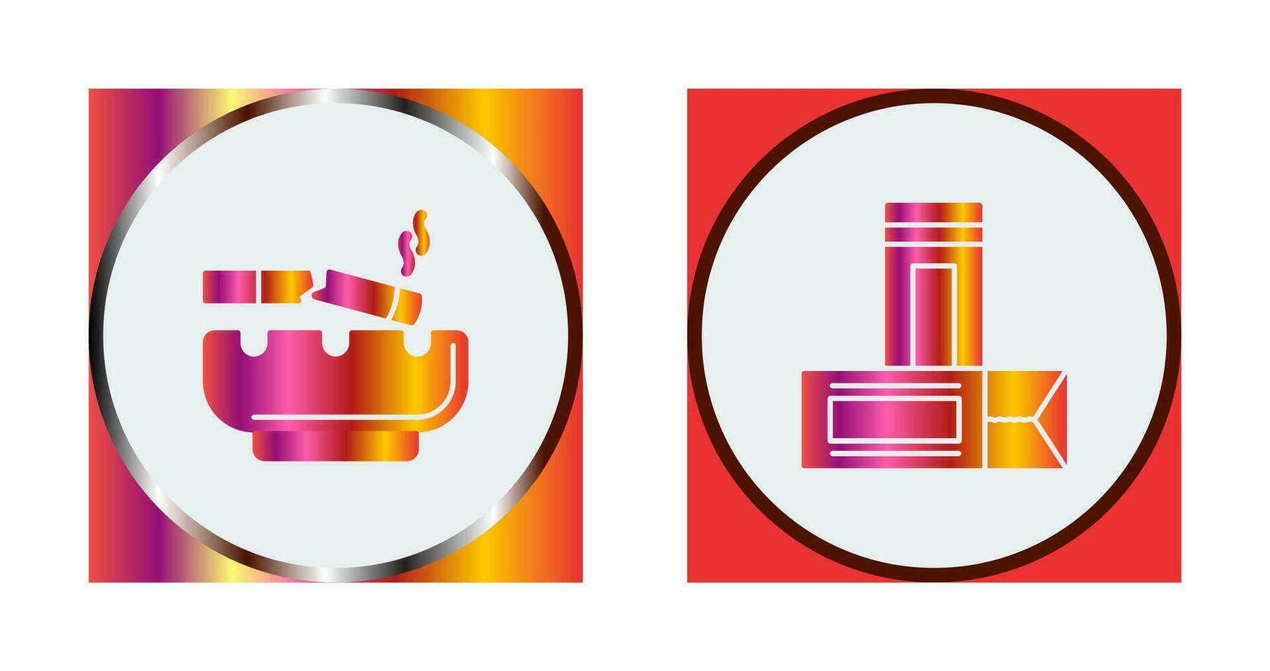 roto cigarrillo y masticación goma icono vector