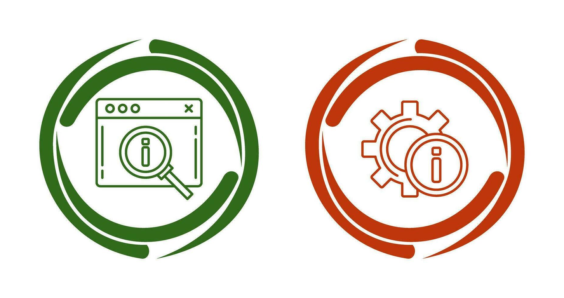 search and setting  Icon vector