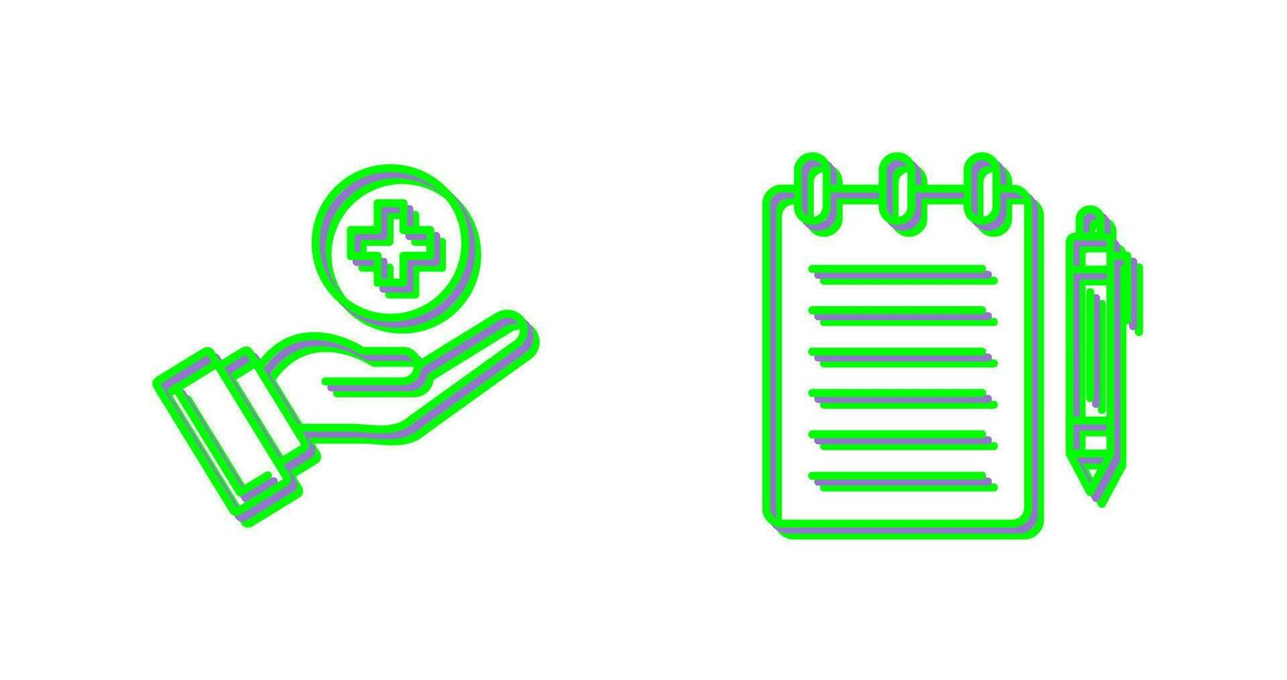 Care and Notepad Icon vector