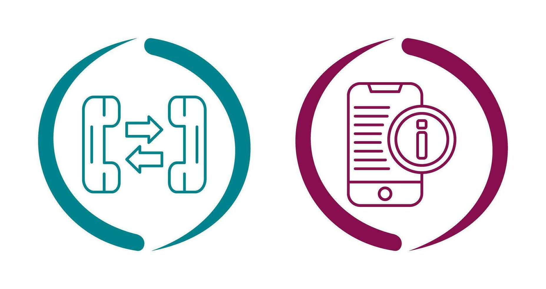 phone call and smartphone Icon vector