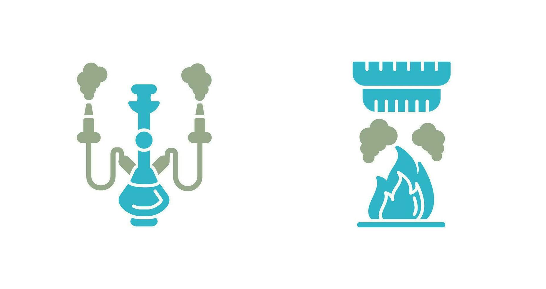 Shisha and Smoke Detector Icon vector