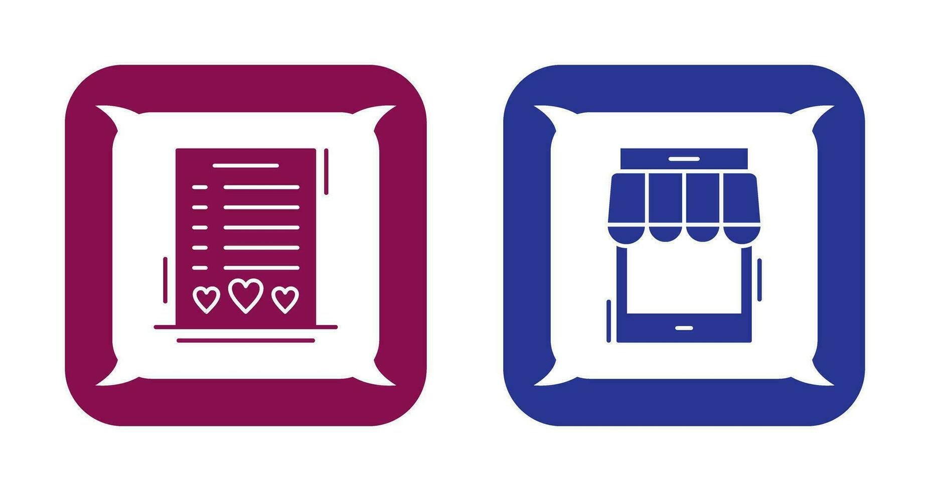 Wishlist and Online Shop Icon vector