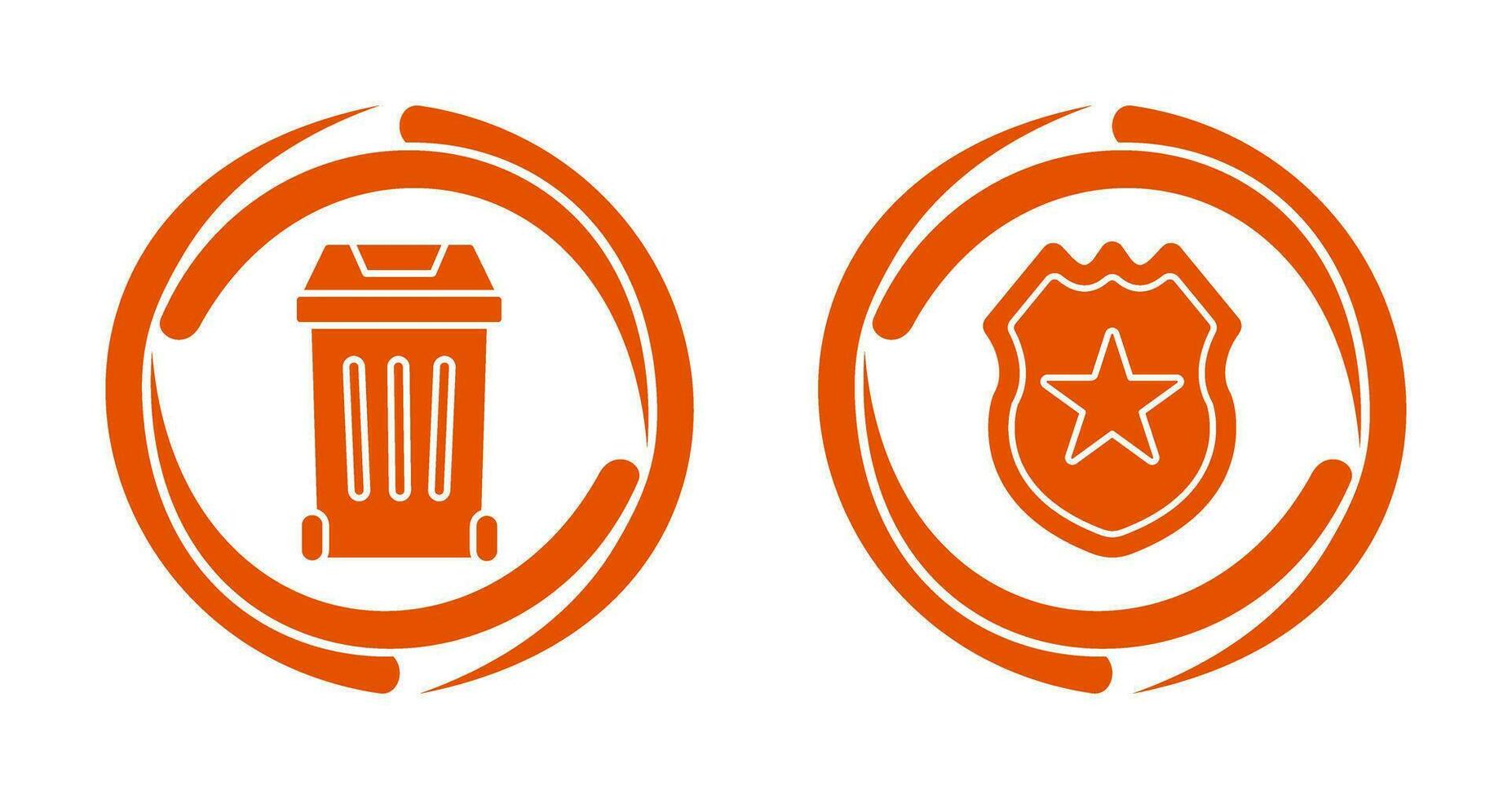 Gargage and Shield Icon vector