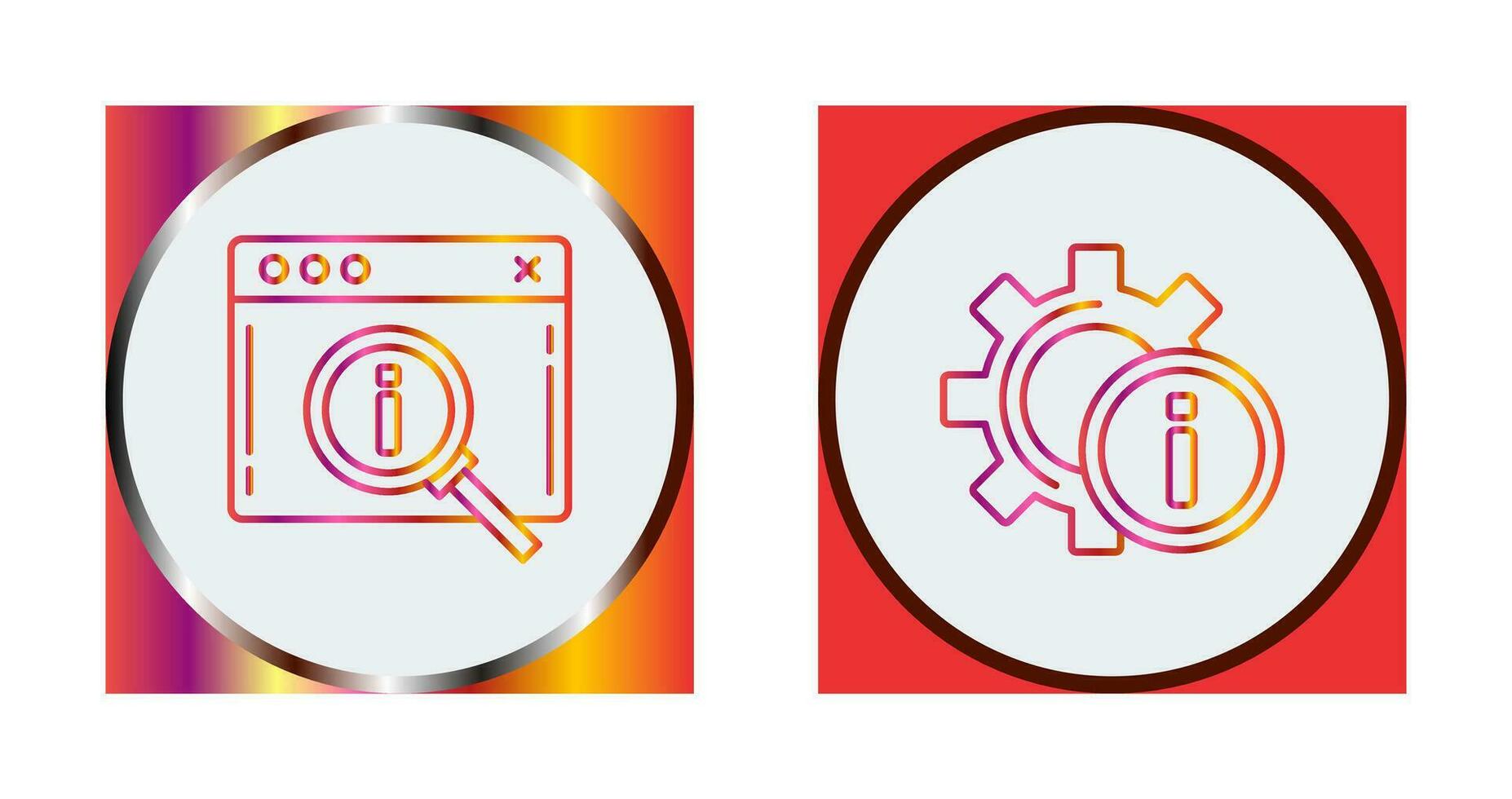 search and setting  Icon vector