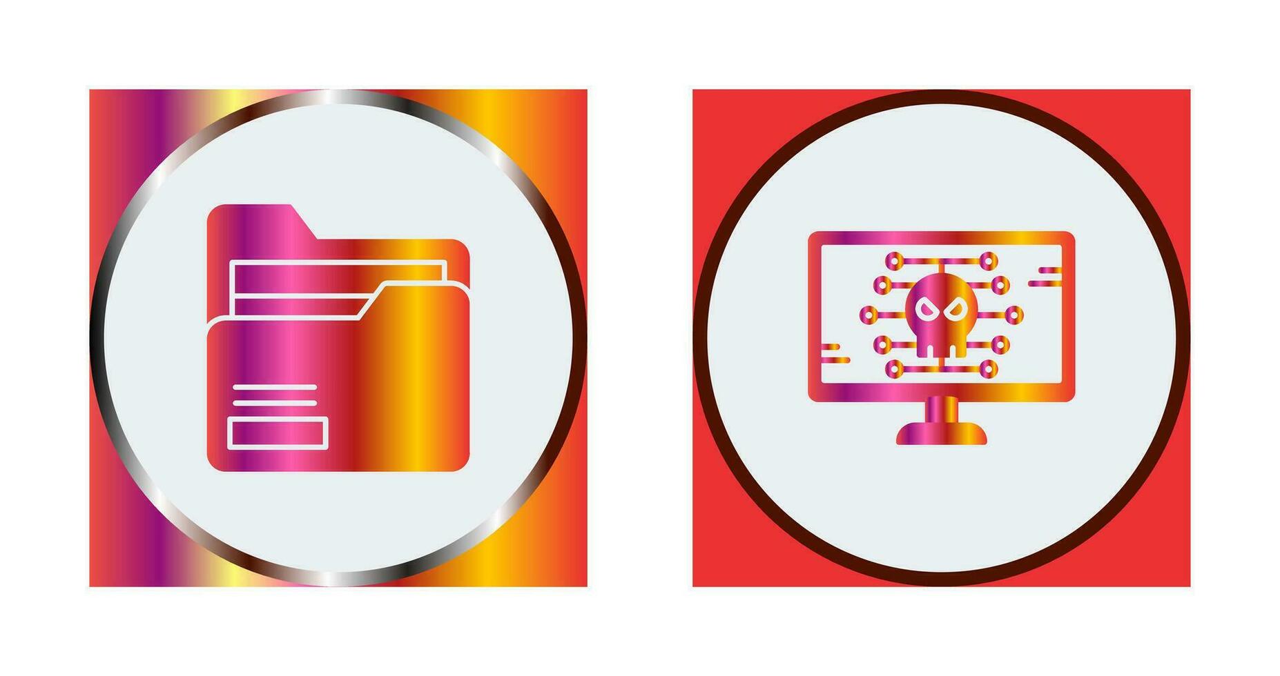 Folder and Malware Icon vector